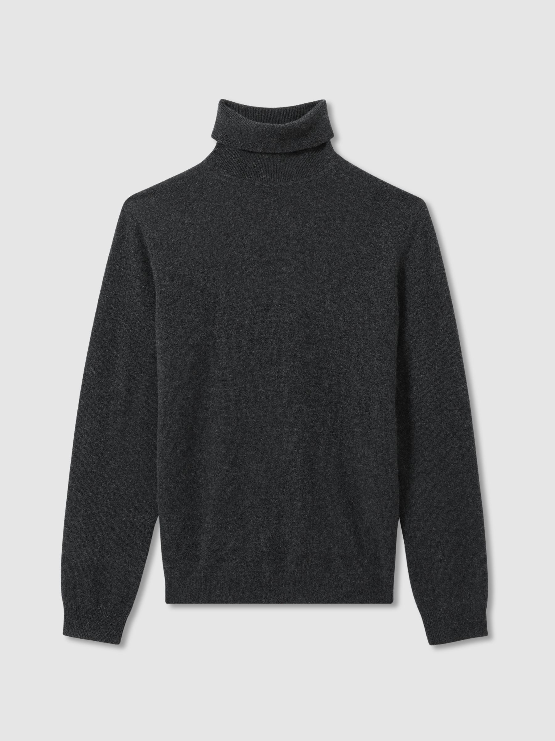 Atelier Cashmere Roll-Neck Jumper in Charcoal Melange - Image 2 of 6
