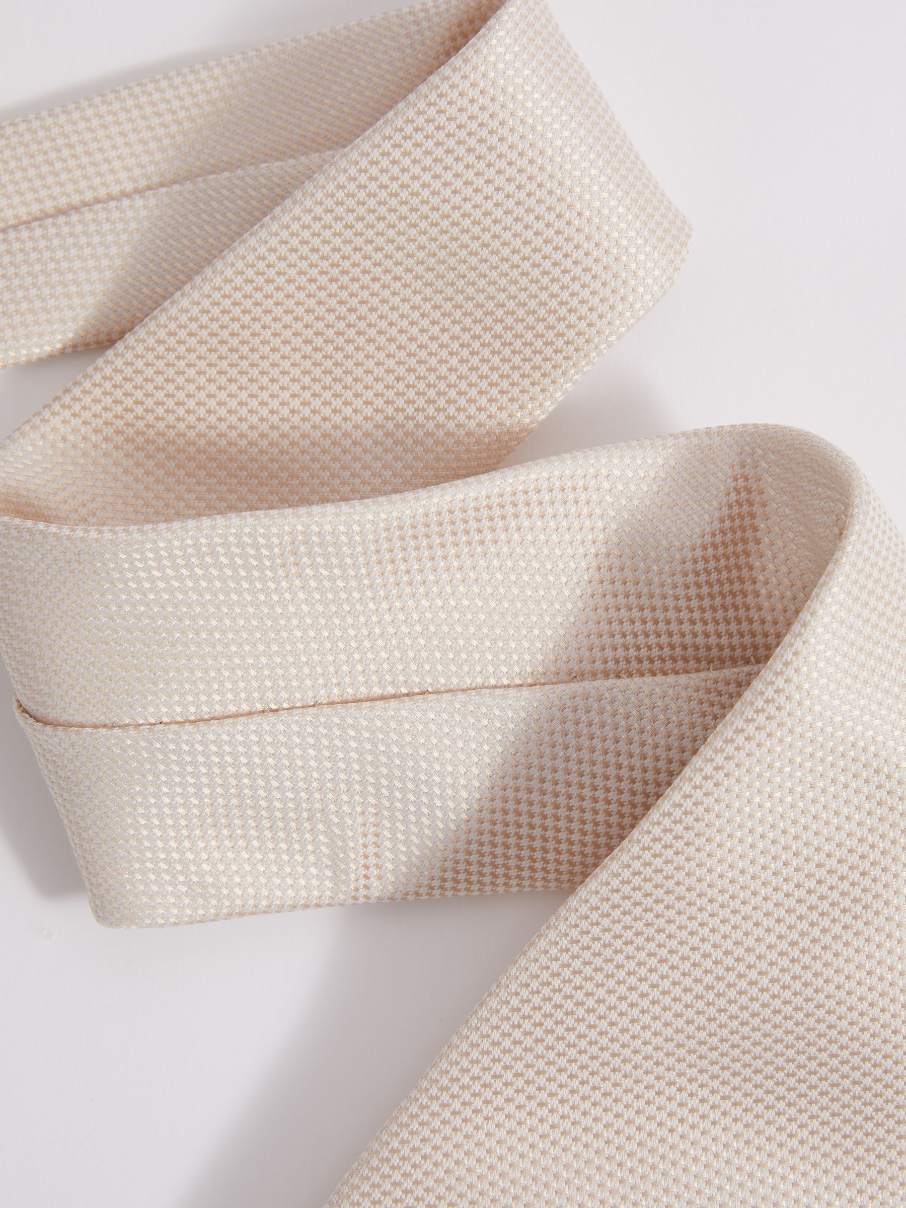 Textured Silk-Blend Tie in Oatmeal - Image 3 of 6