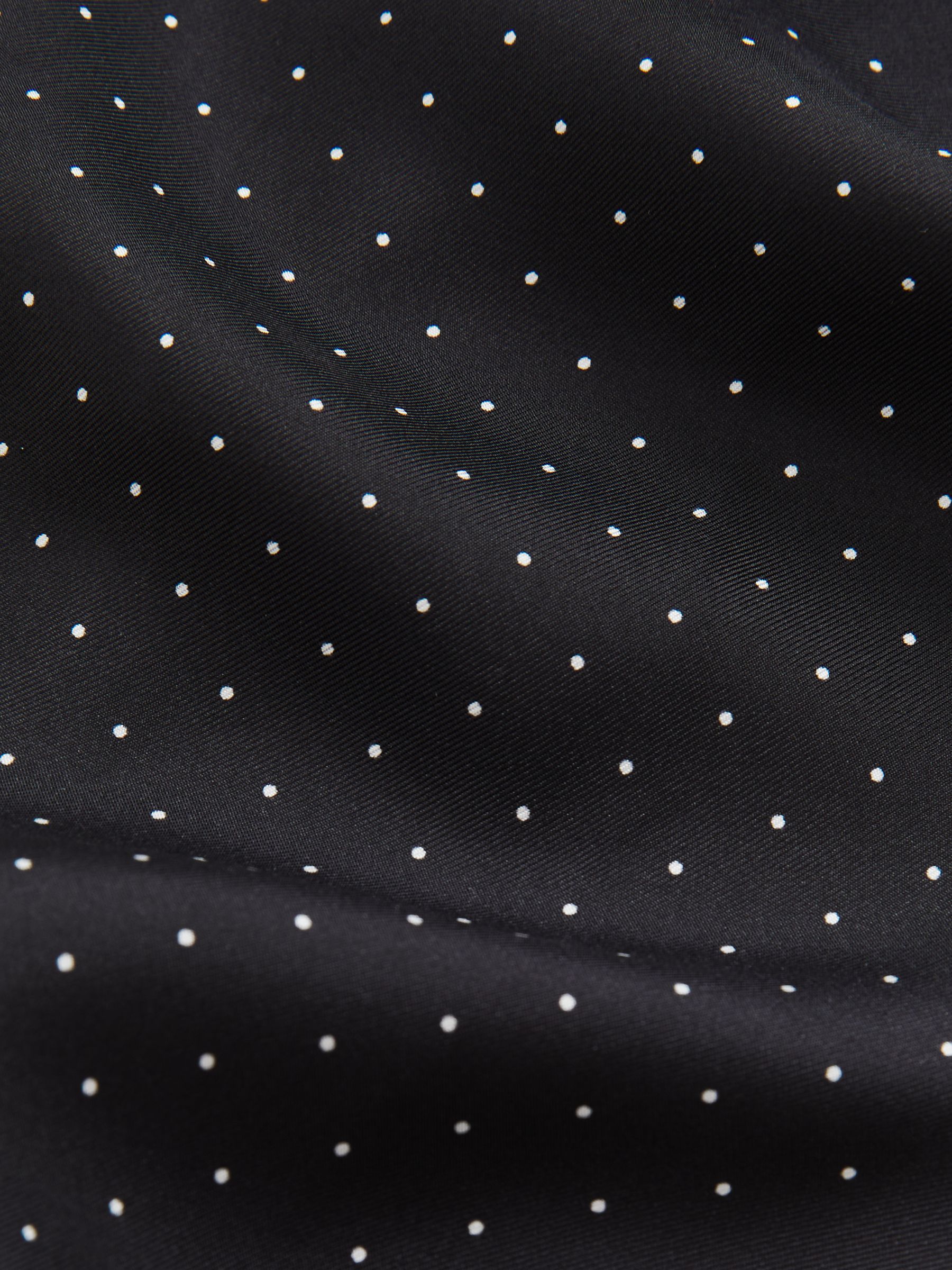 Silk Polka-Dot Dress Scarf in Black/White - Image 4 of 4