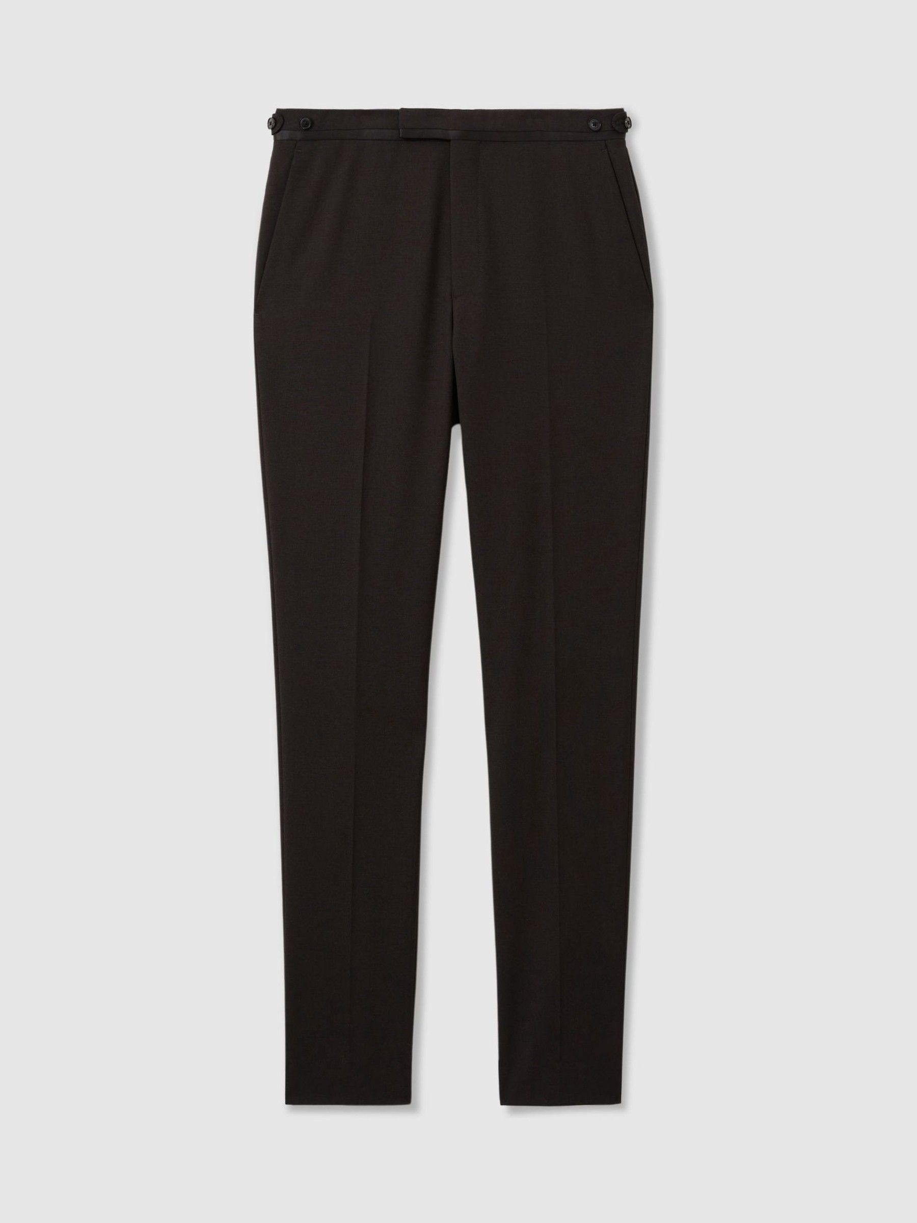Wool Tuxedo Trousers Slim Fit in Brown - Image 2 of 6