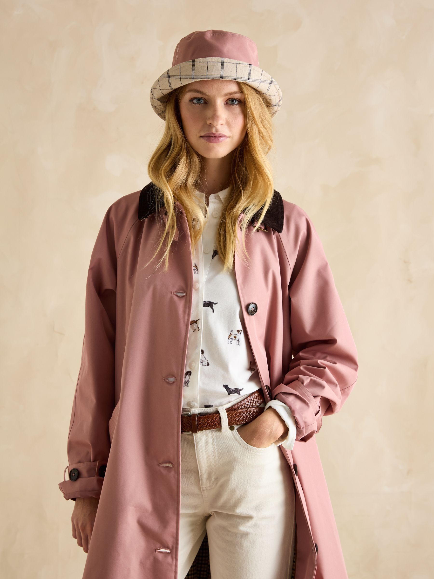 Thurlow Pink Adjustable Waterproof Bucket Hat - Image 2 of 5