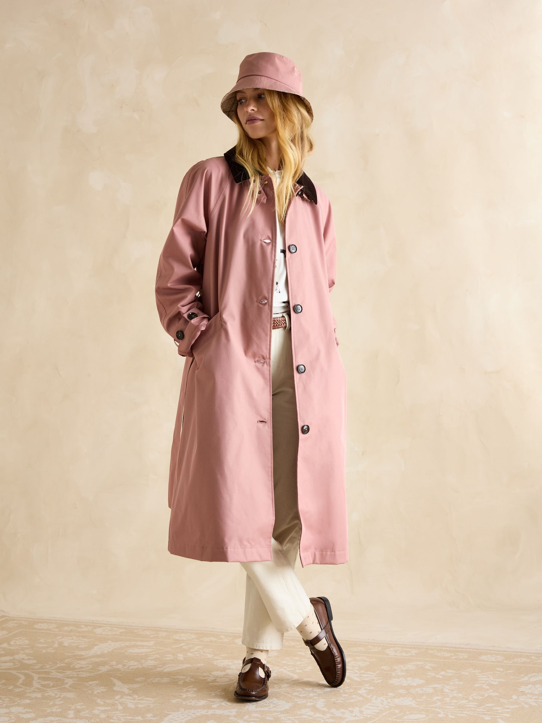 Thurlow Pink Adjustable Waterproof Bucket Hat - Image 3 of 5