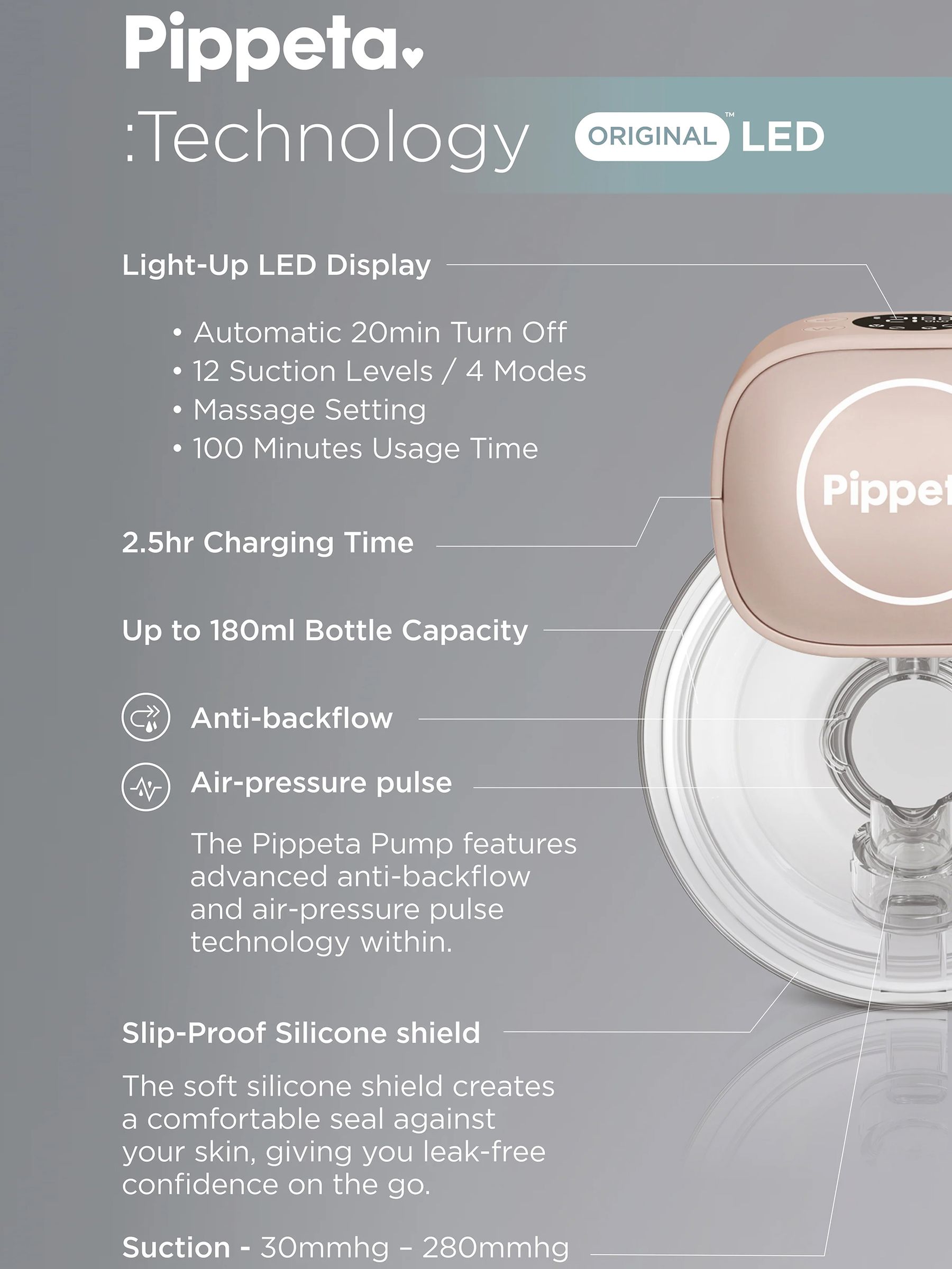Pippeta Hands Free Pump Seasalt - Image 4 of 5