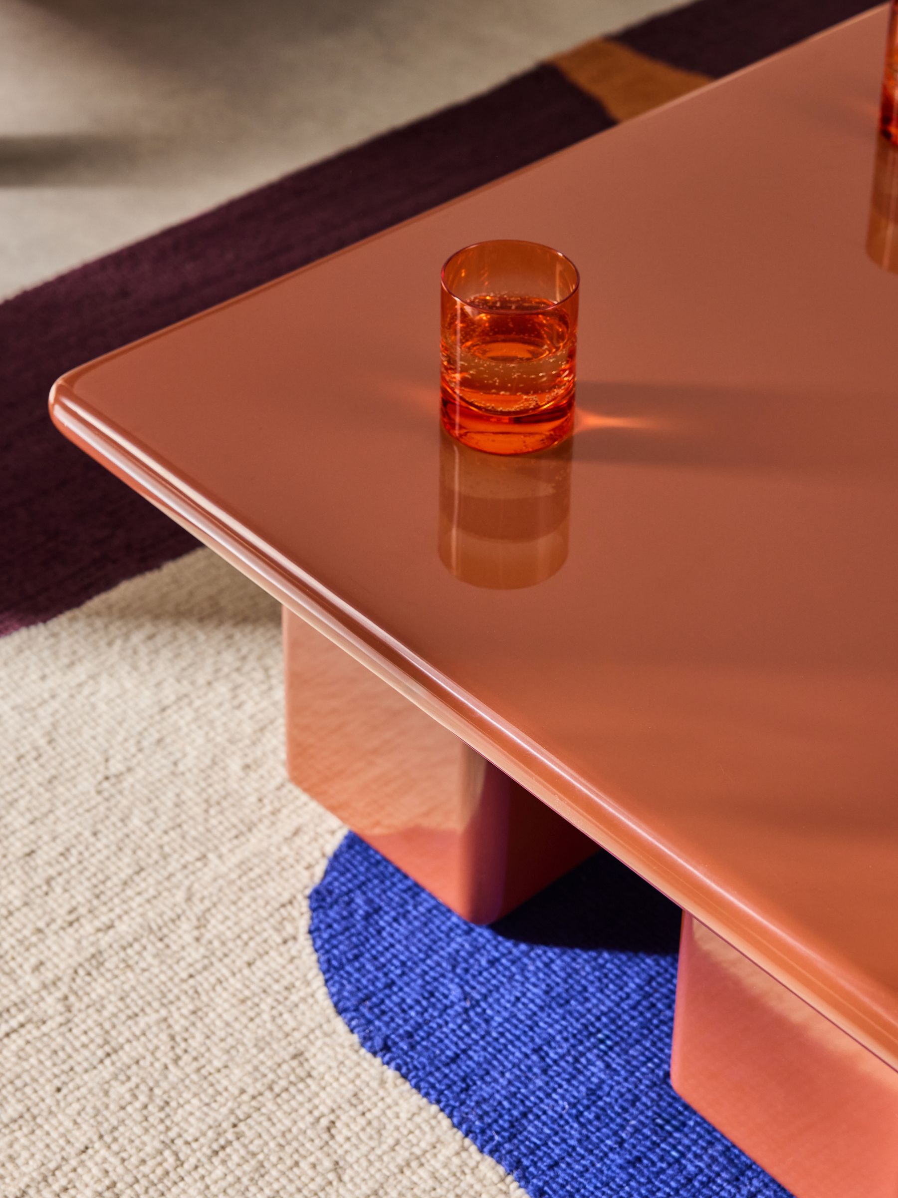 Lacey Coffee Table in Rust Orange - Image 3 of 4