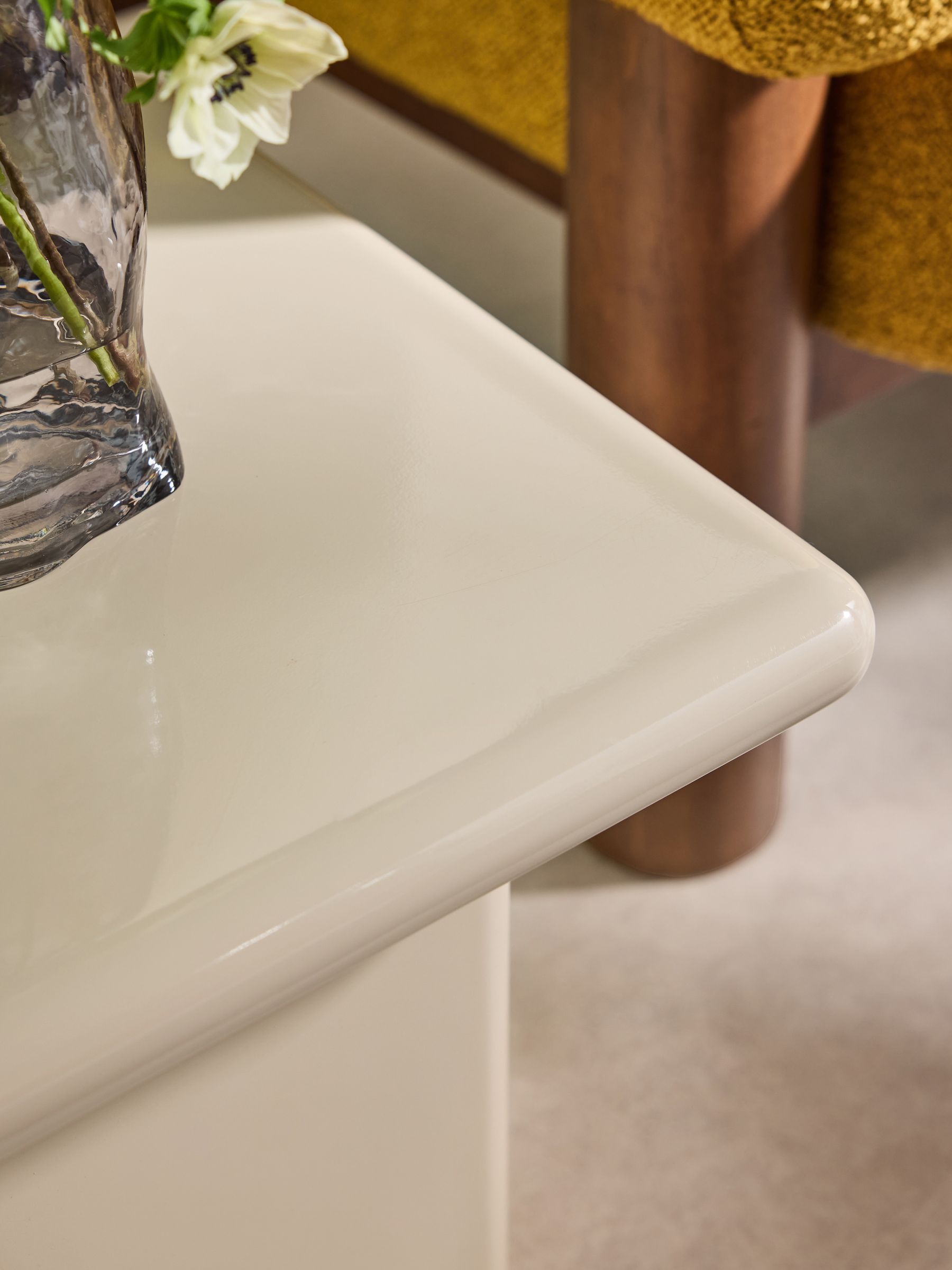 Lacey Side Table in Ecru Natural - Image 3 of 3