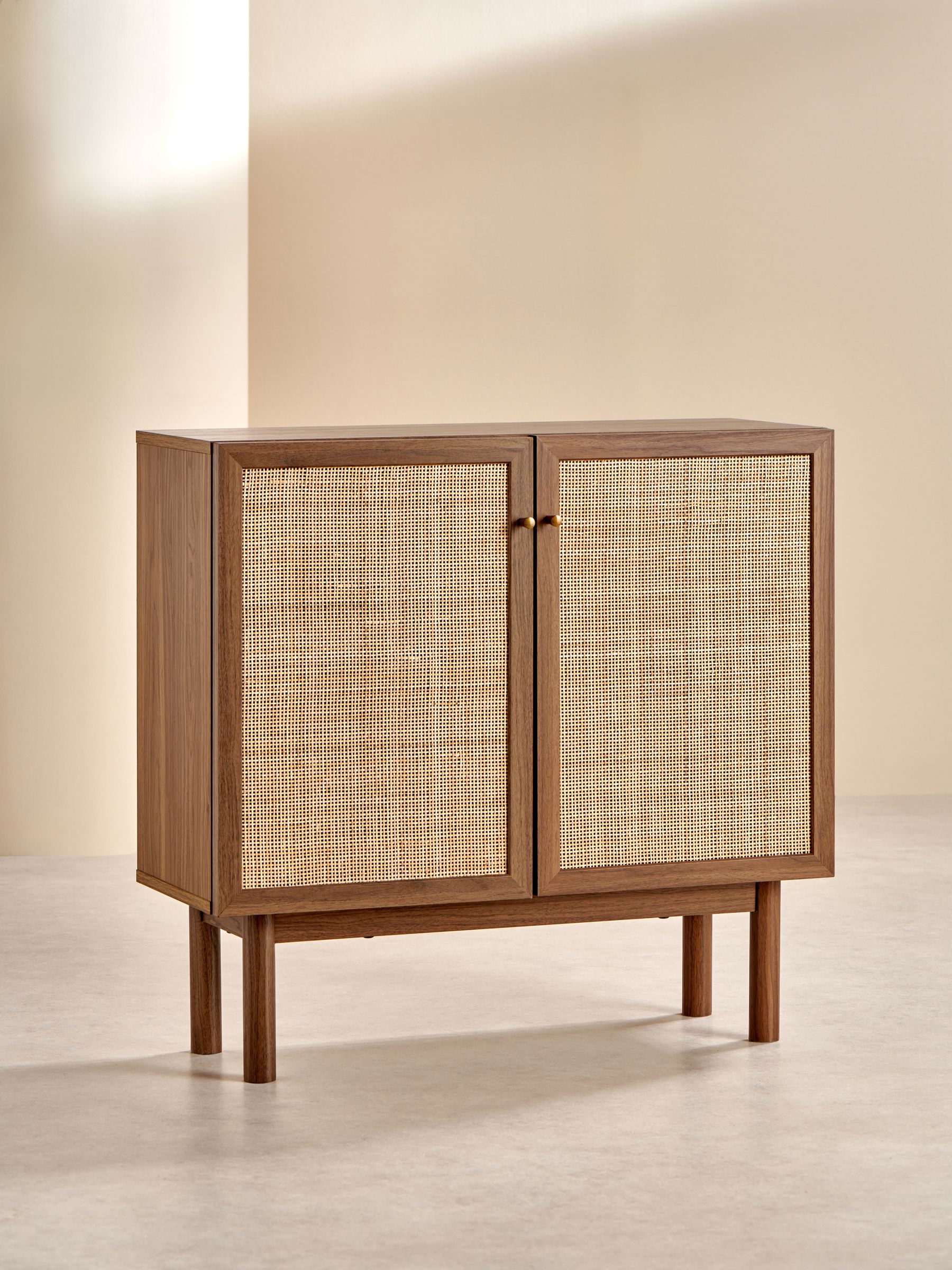 Pavia Rattan Small Sideboard in Dark Oak Effect - Image 4 of 4