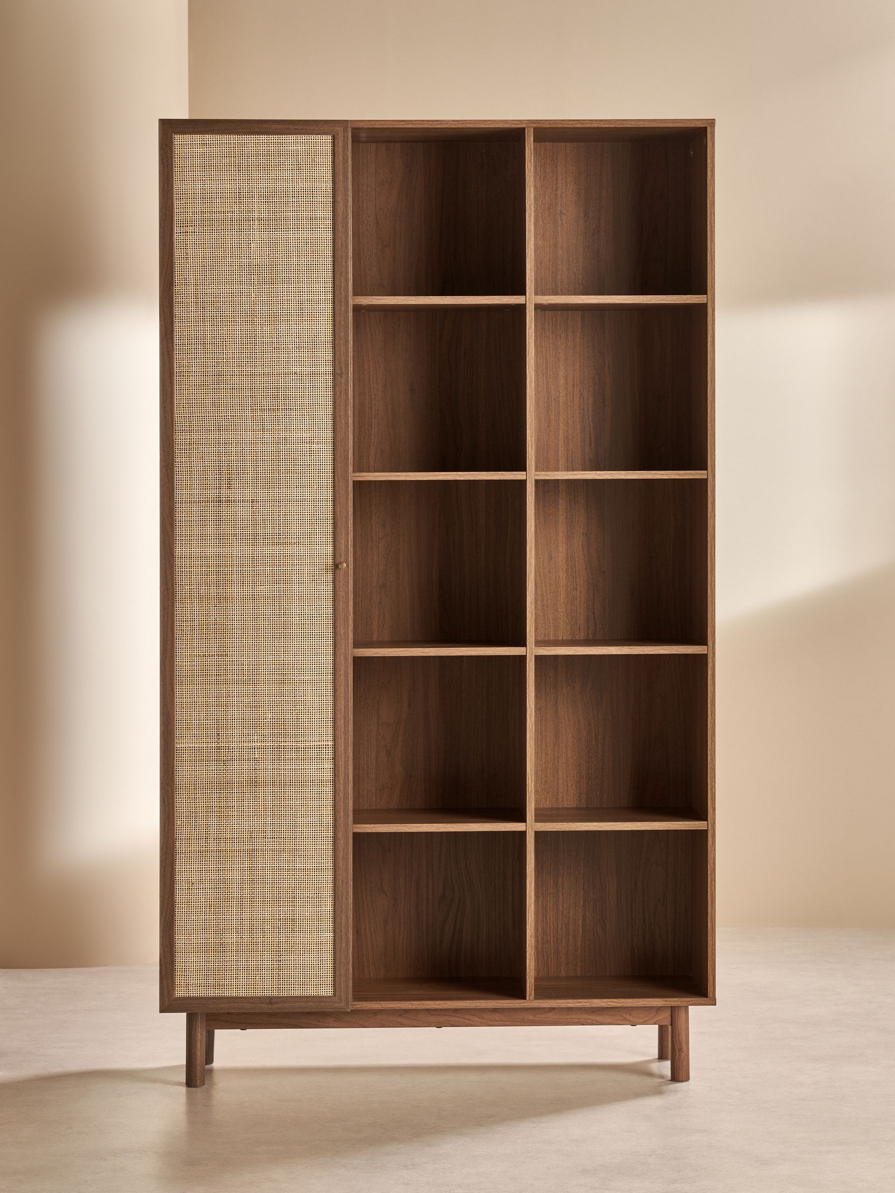 Pavia Rattan Bookcase in Dark Oak Effect - Image 2 of 4