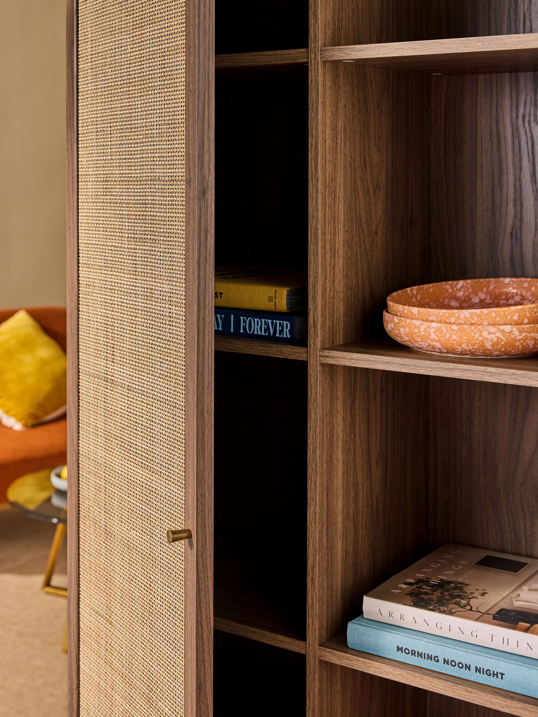 Pavia Rattan Bookcase in Dark Oak Effect - Image 3 of 4