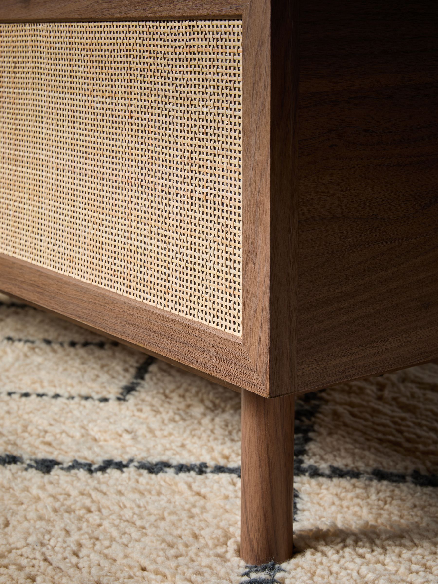 Pavia Rattan Coffee Table to Desk in Dark Oak Effect - Image 4 of 5
