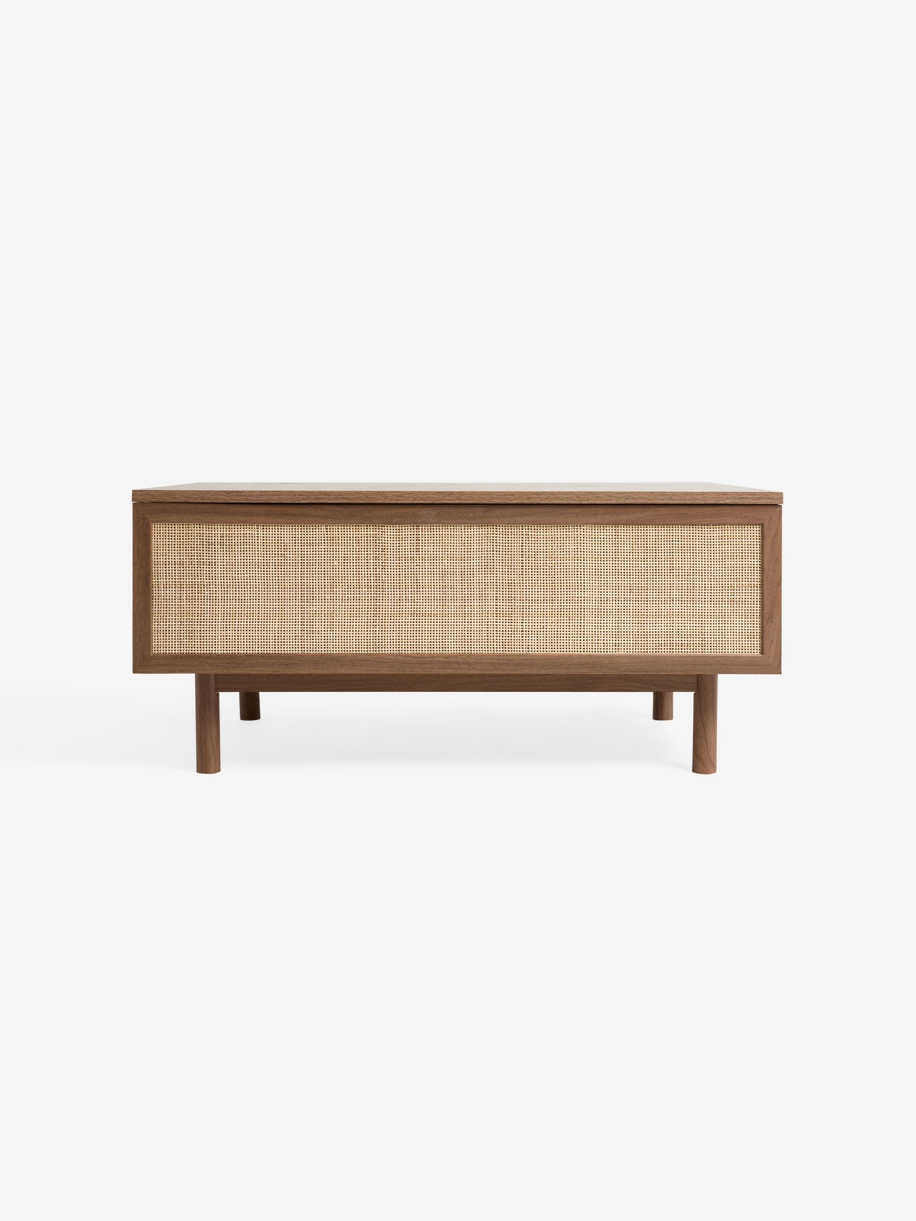 Pavia Rattan Coffee Table to Desk in Dark Oak Effect - Image 7 of 8