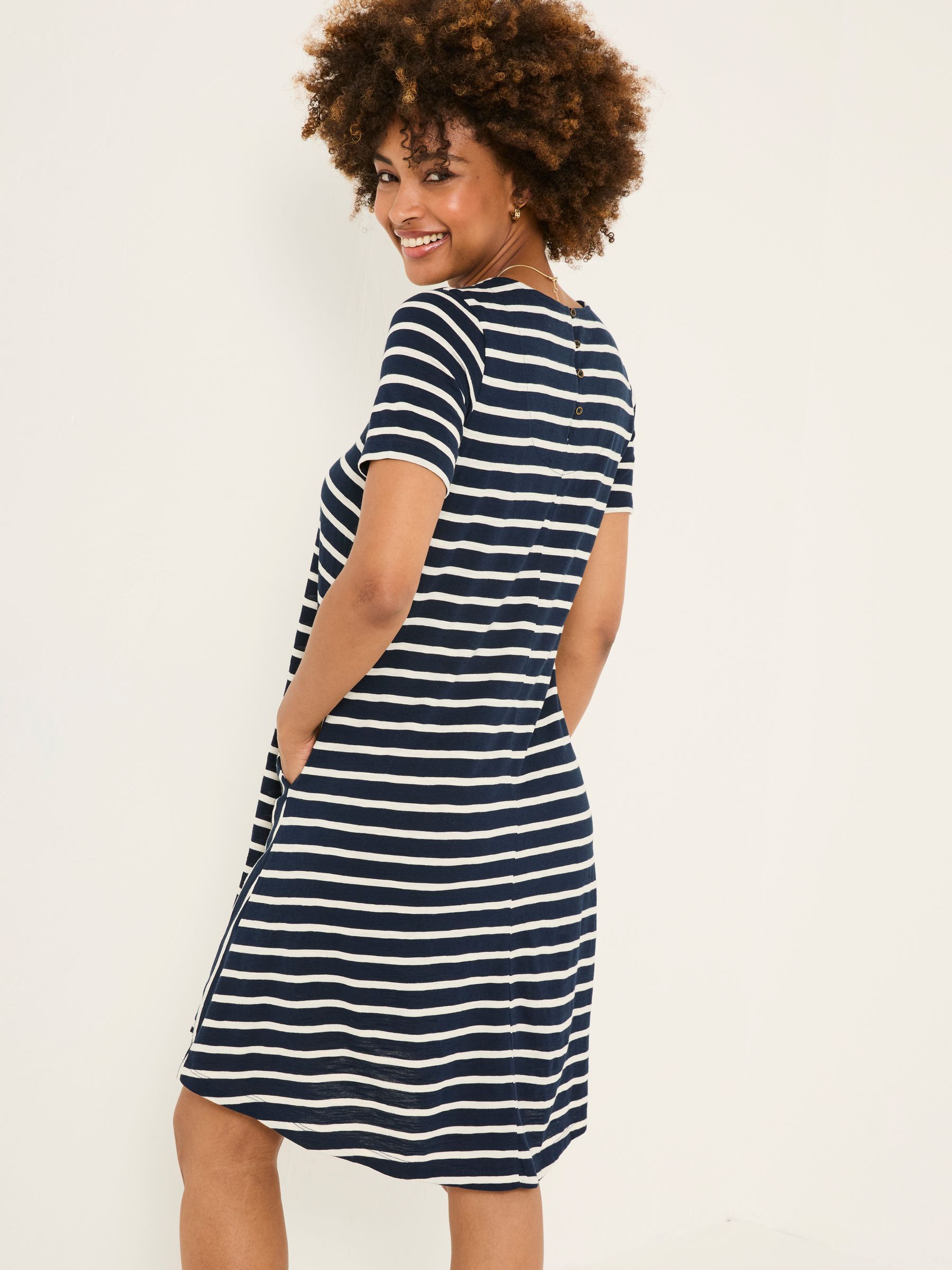 Simone Multi Stripe Breton Jersey Dress | FatFace USA Simone Multi Stripe Breton Jersey Dress | FatFace USA