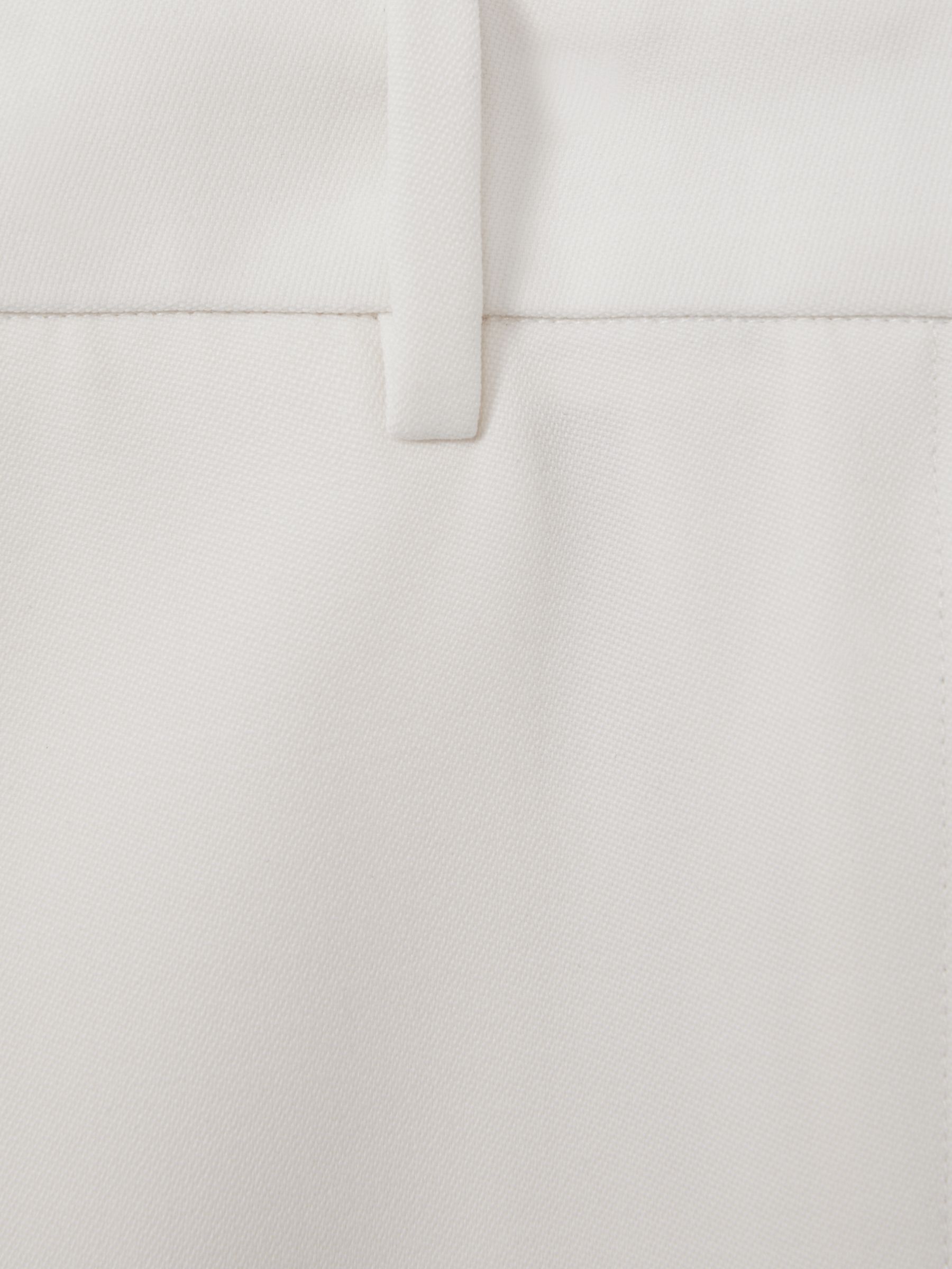 Petite Wool Blend Wide Leg Tux Trousers in White - Image 6 of 7