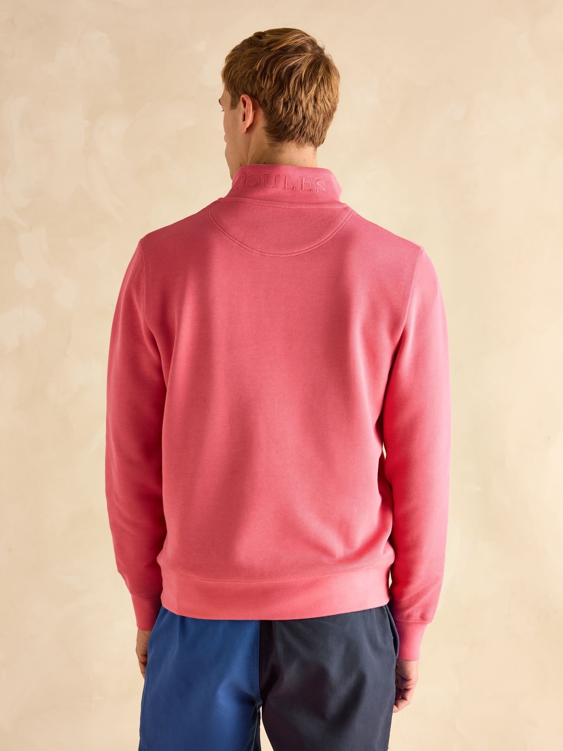Alistair Pink Quarter Zip Cotton Sweatshirt - Image 2 of 7