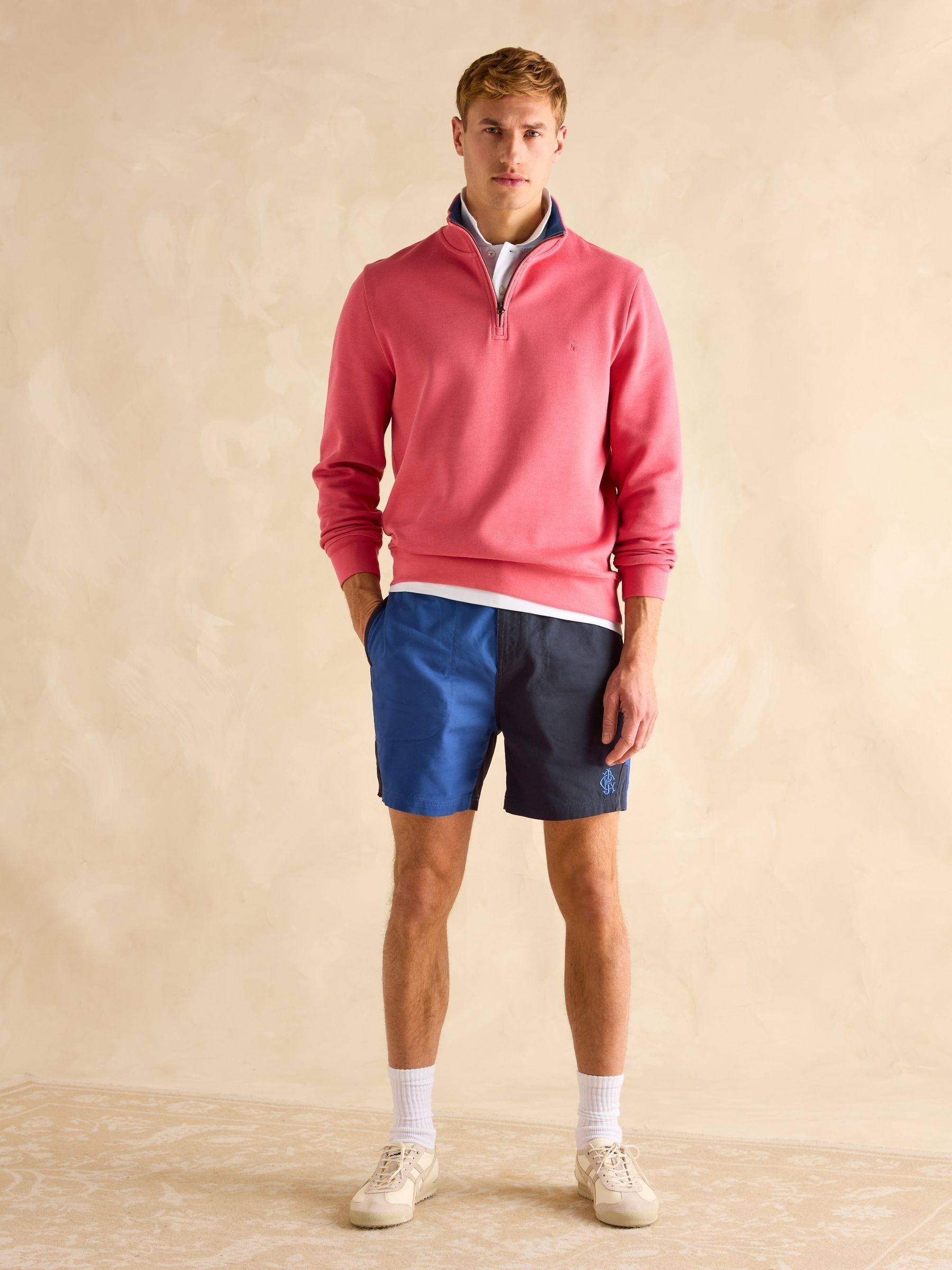 Alistair Pink Quarter Zip Cotton Sweatshirt - Image 4 of 7