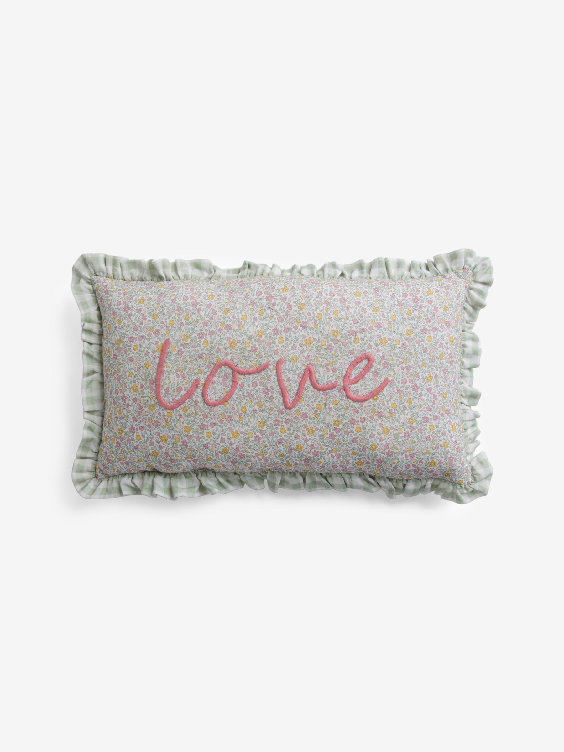 Floral Ditsy Love Frill Cushion - Image 4 of 6