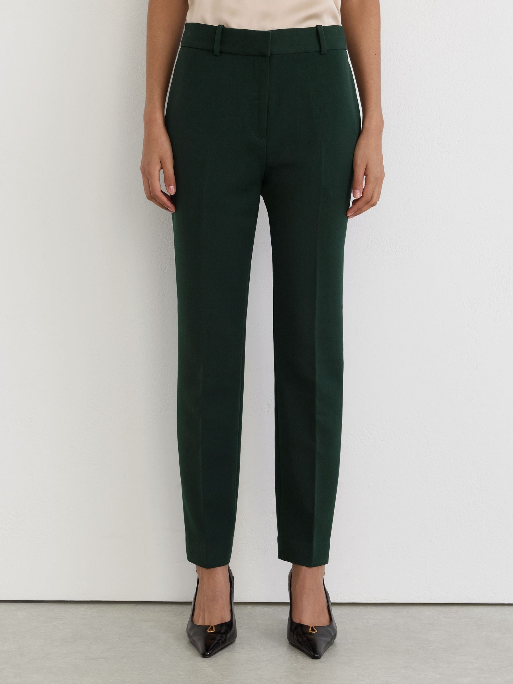 Petite Slim-Fit Suit Trousers in Green - صورة 3 من 7