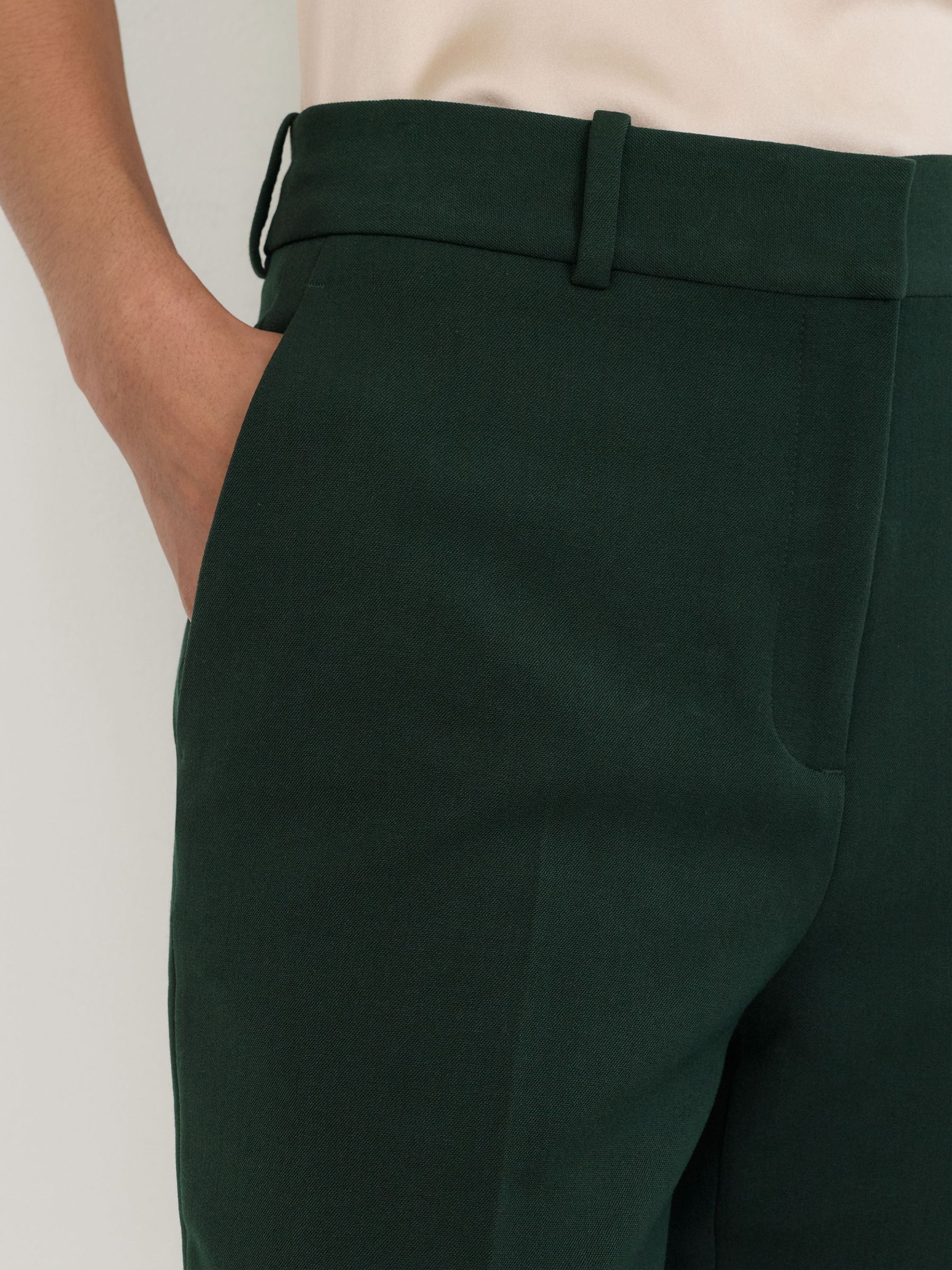 Petite Slim-Fit Suit Trousers in Green - صورة 4 من 7