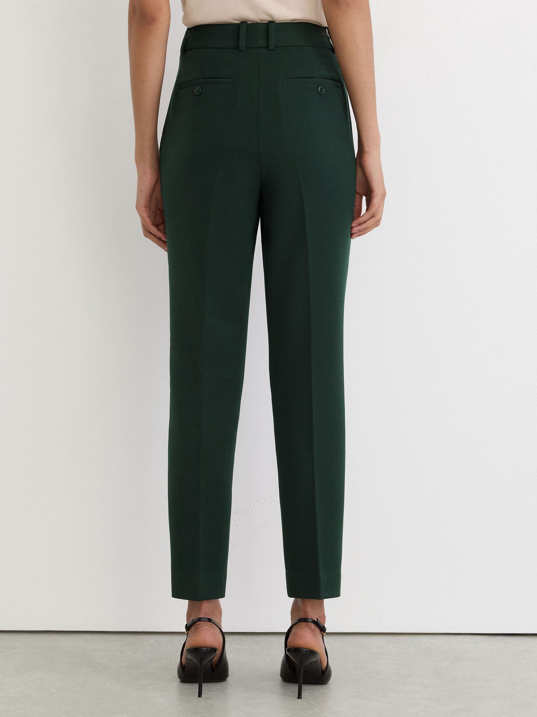 Petite Slim-Fit Suit Trousers in Green - صورة 5 من 7