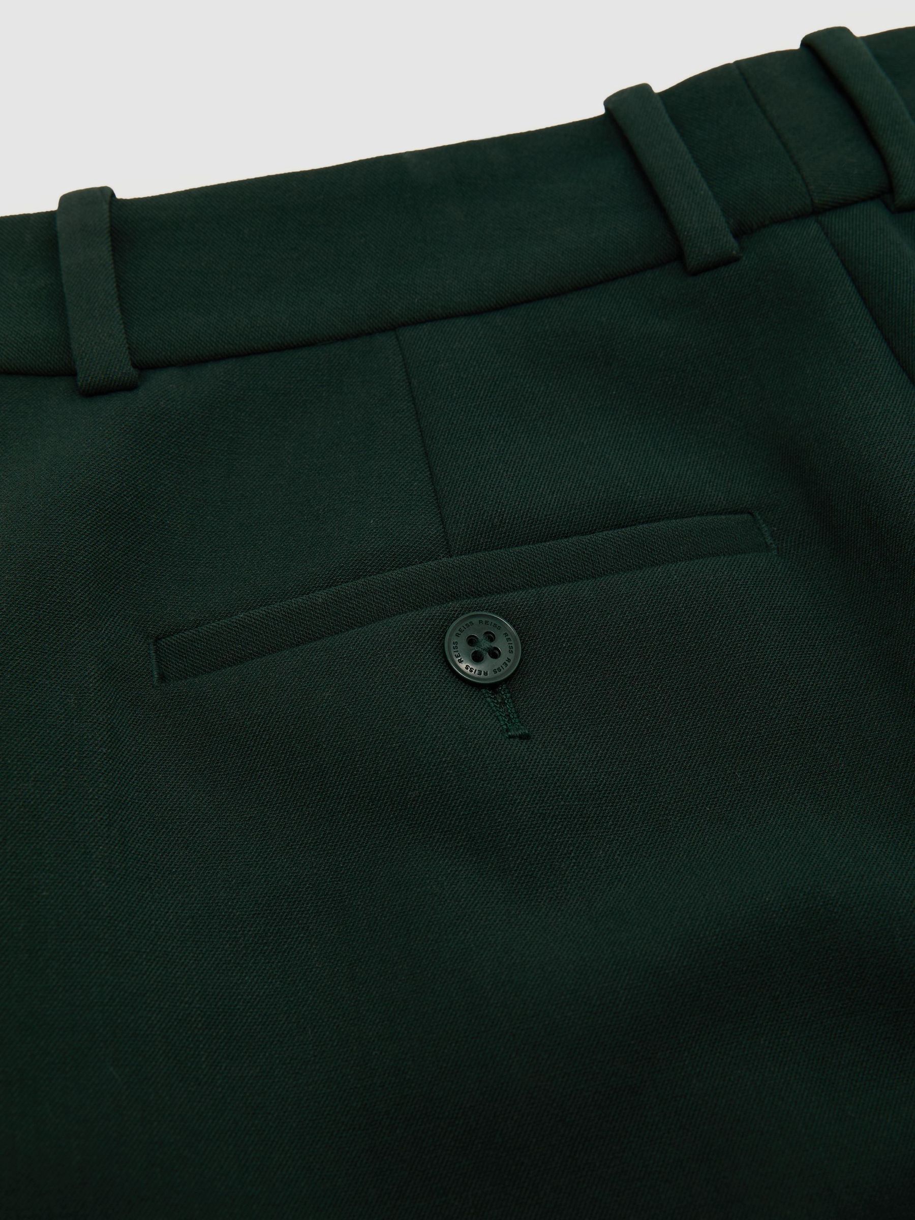 Petite Slim-Fit Suit Trousers in Green - صورة 6 من 7