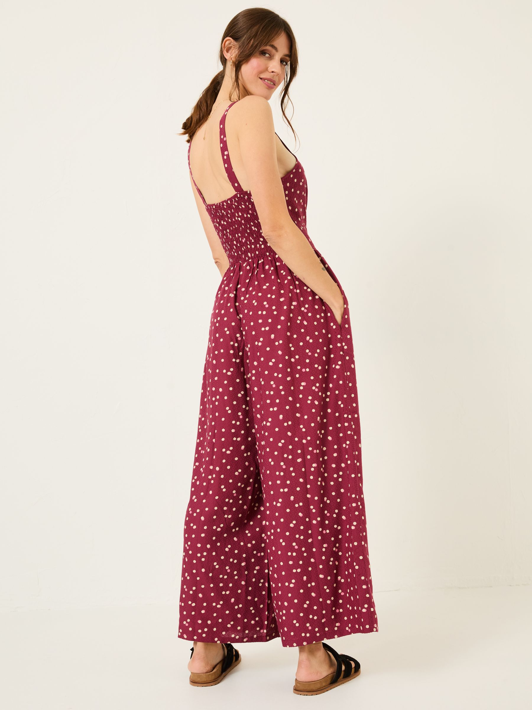 Burgundy Red Ruby Jumpsuit - Image 2 of 5