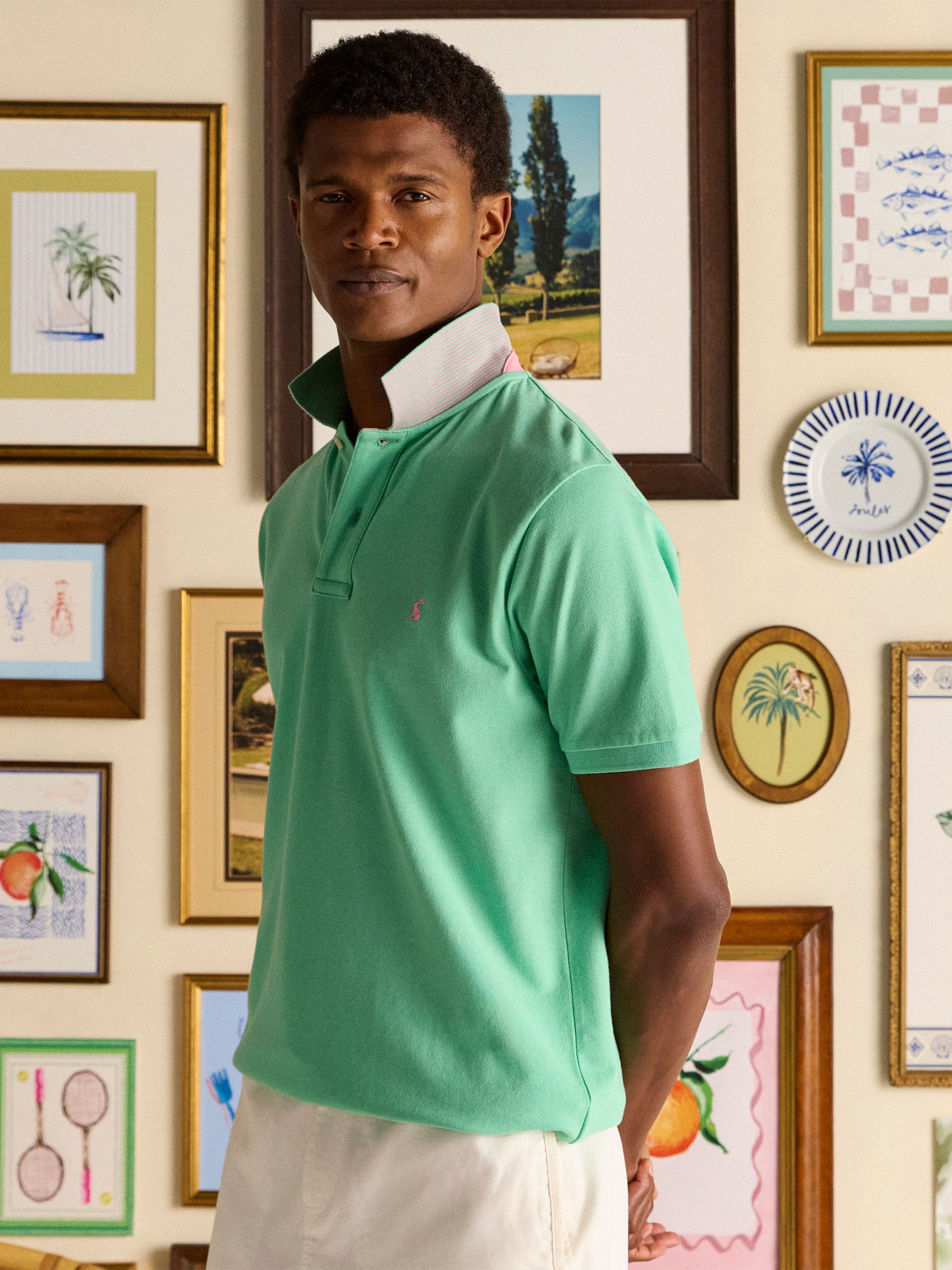Woody Light Green Cotton Pique Polo Shirt - Image 2 of 8