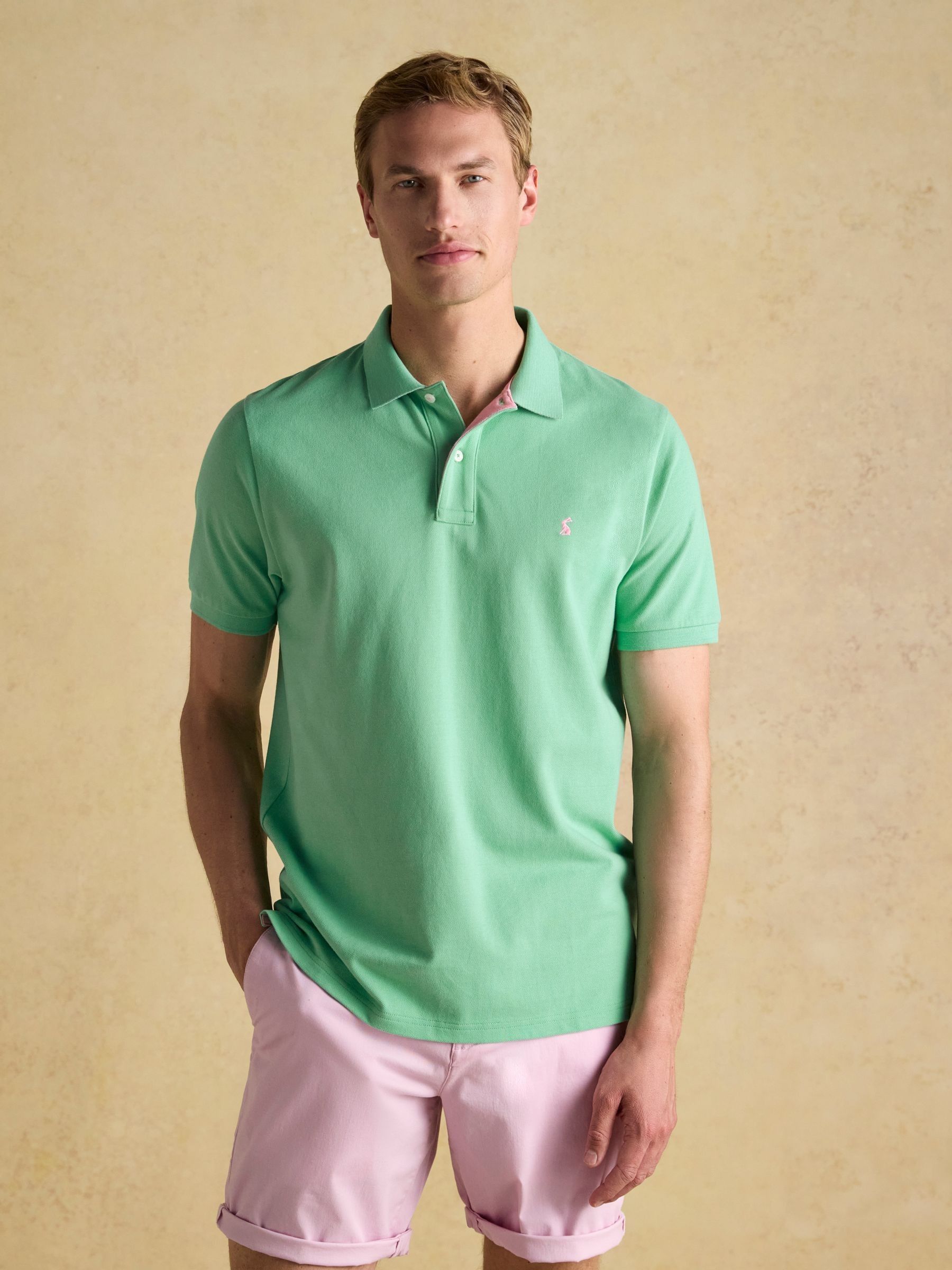 Woody Light Green Cotton Pique Polo Shirt - Image 3 of 8