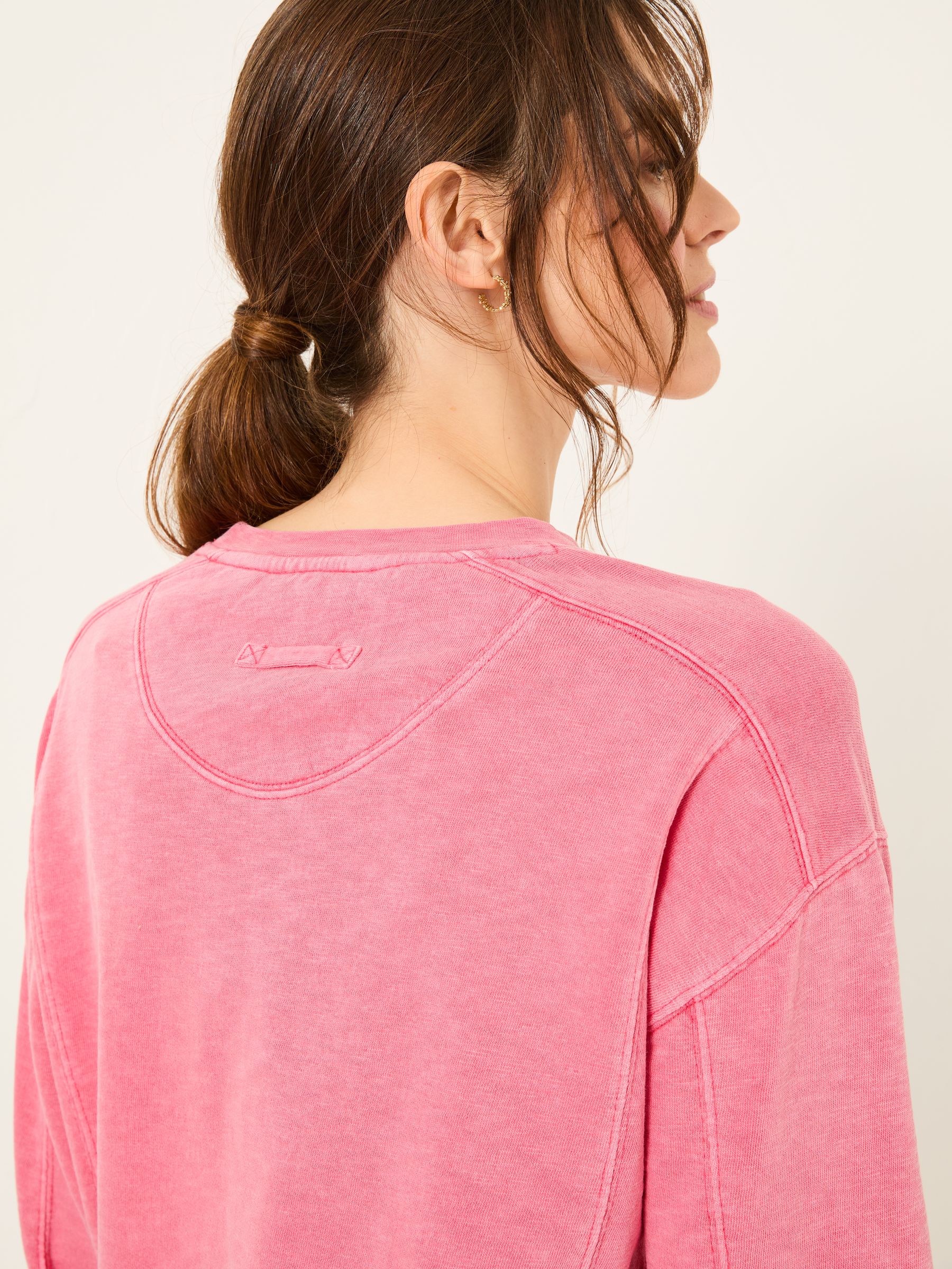 Gia Blush Pink Crew Sweat Top - Image 4 of 6
