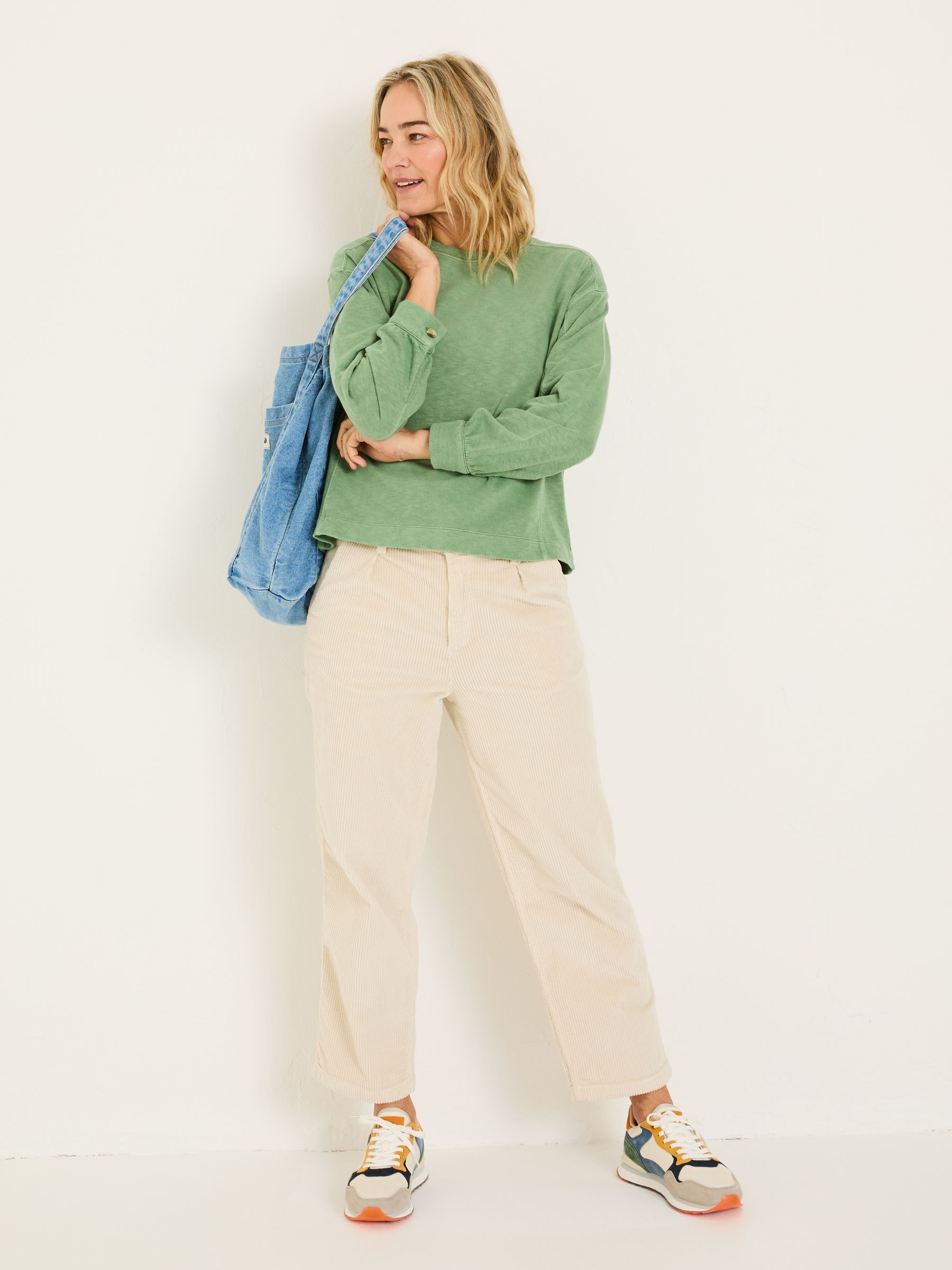 Gia Green Crew Sweat Top - Image 3 of 5