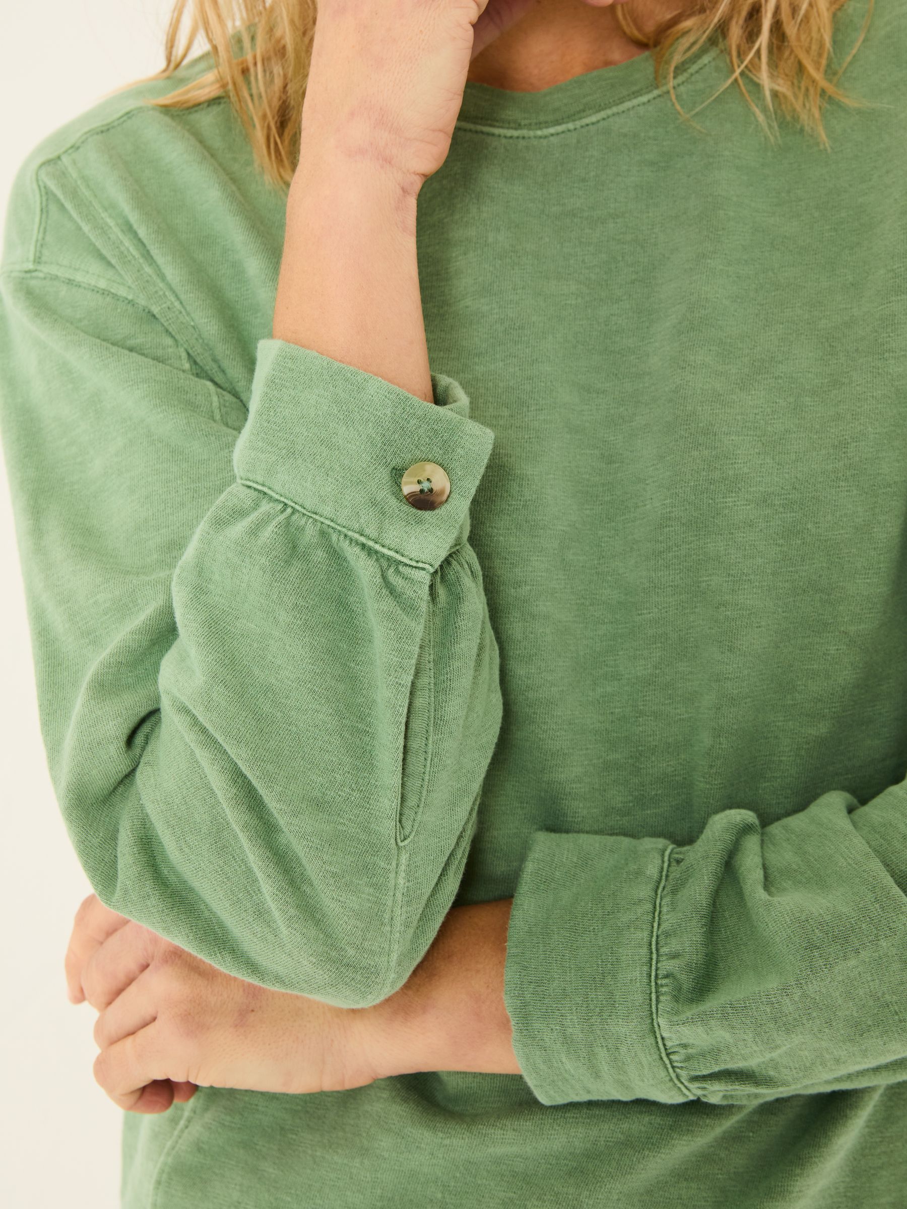 Gia Green Crew Sweat Top - Image 4 of 5