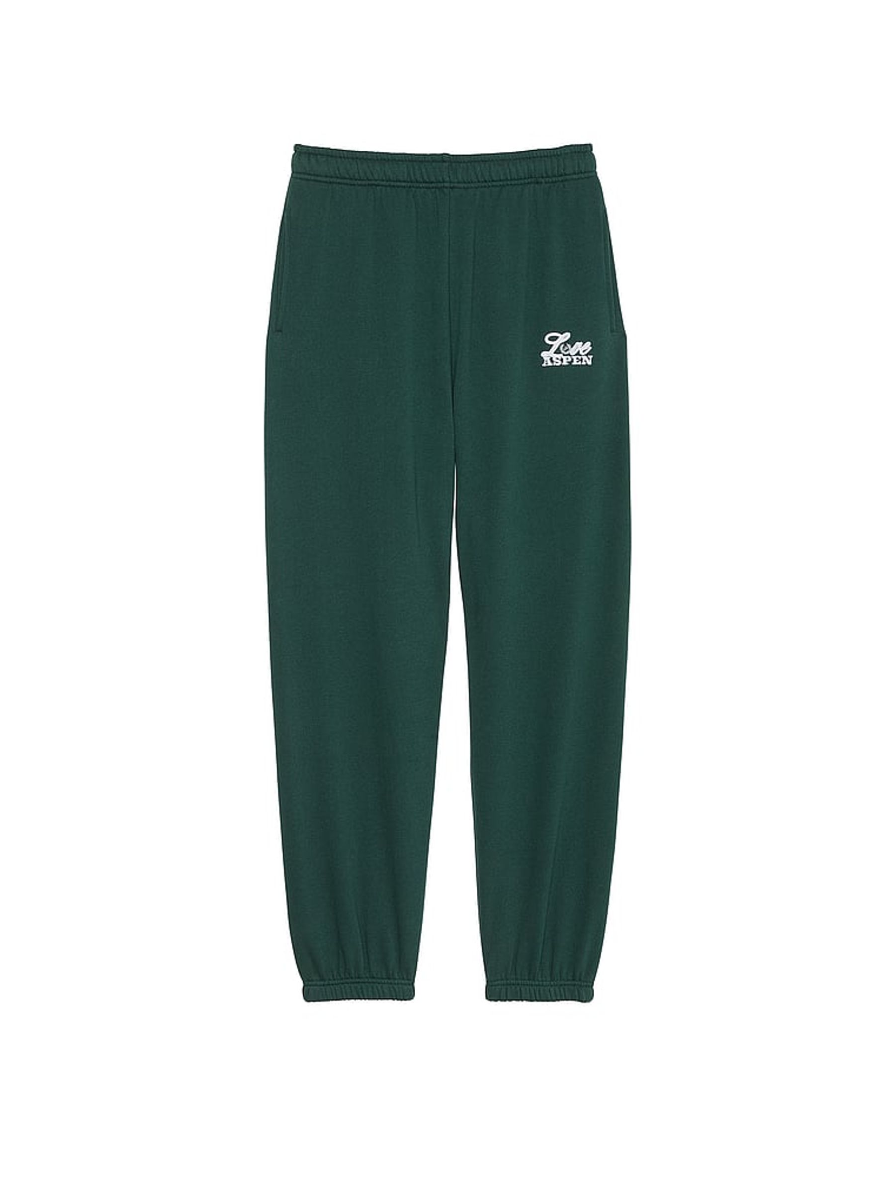 Deep Forest Green Aspen Cuffed Fleece Joggers - Image 3 of 3