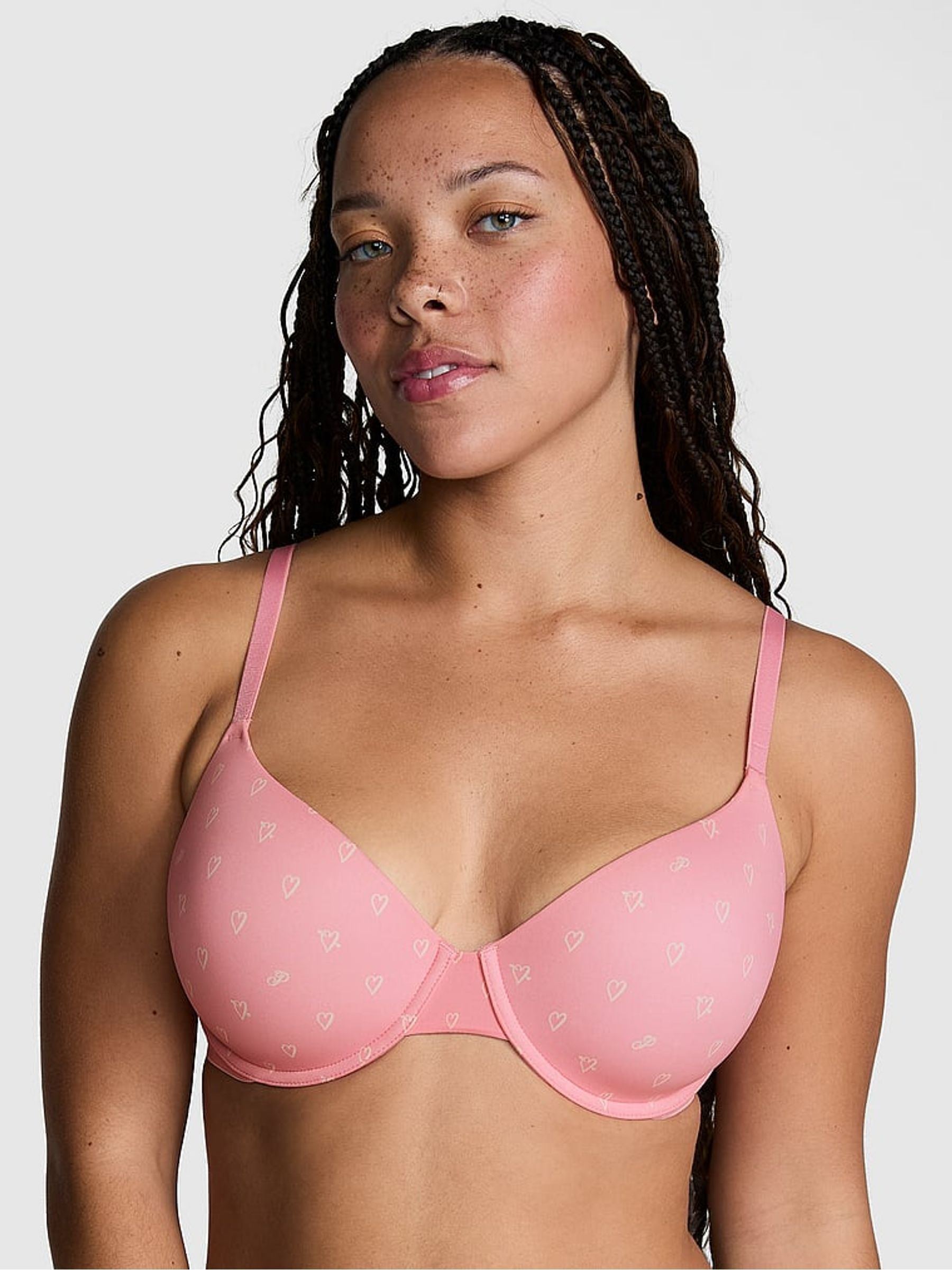 Petal Pink Heart T Shirt Bra - Image 1 of 3