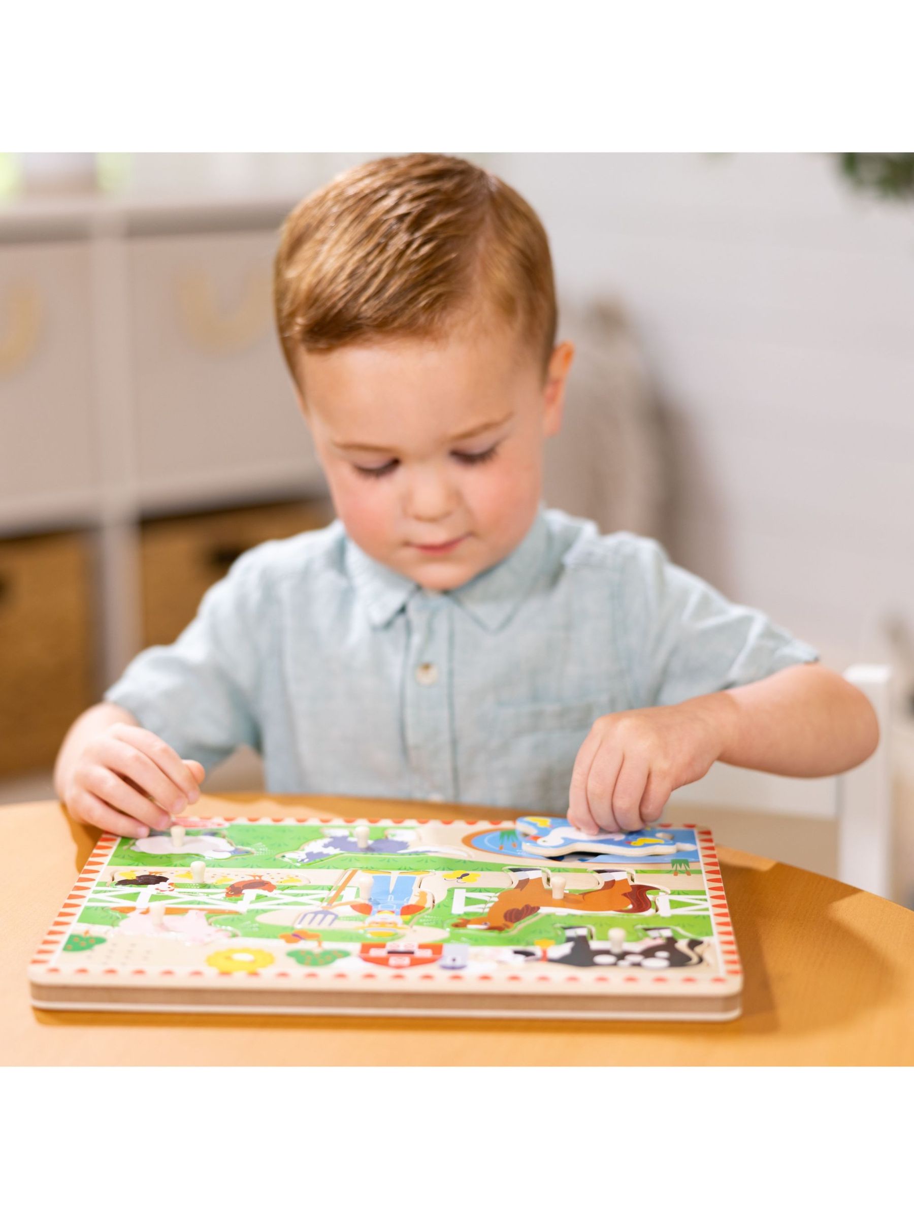 Melissa & Doug No Colour Old MacDonald's Farm Sound Puzzle - 8 Pieces - Image 6 of 9