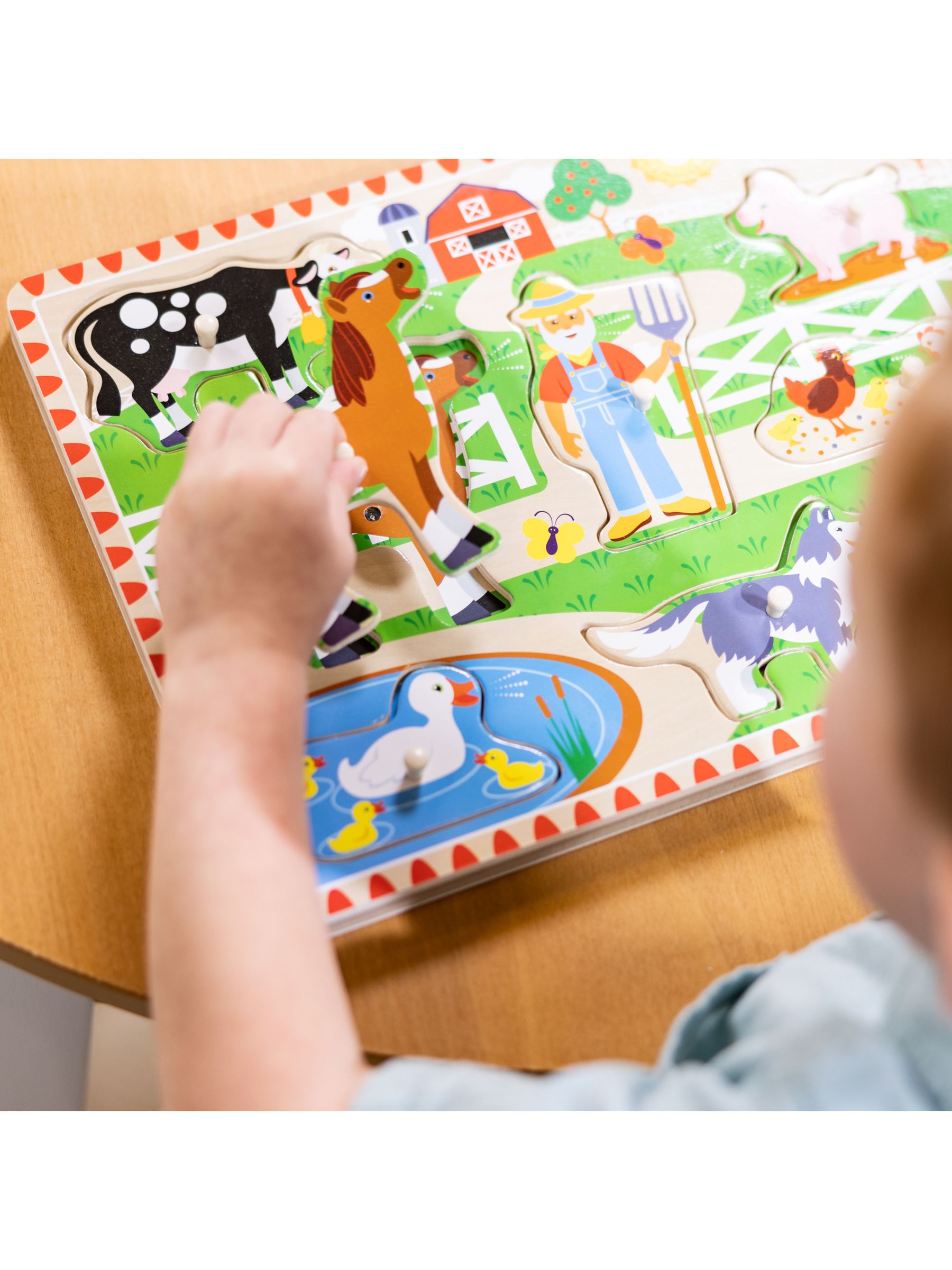 Melissa & Doug No Colour Old MacDonald's Farm Sound Puzzle - 8 Pieces - Image 9 of 9
