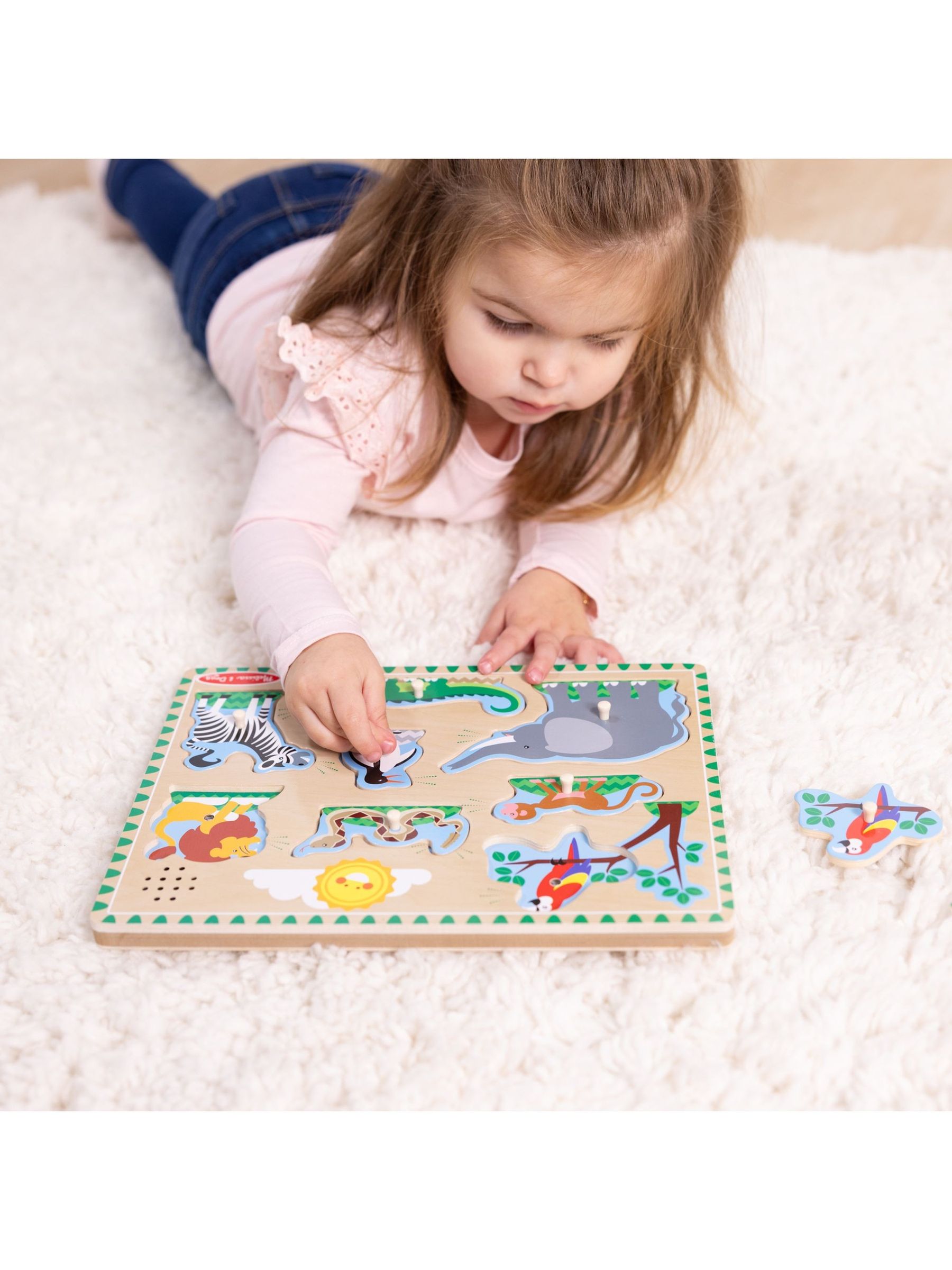 Melissa & Doug No Colour Zoo Animal Sound Puzzle - Image 2 of 9