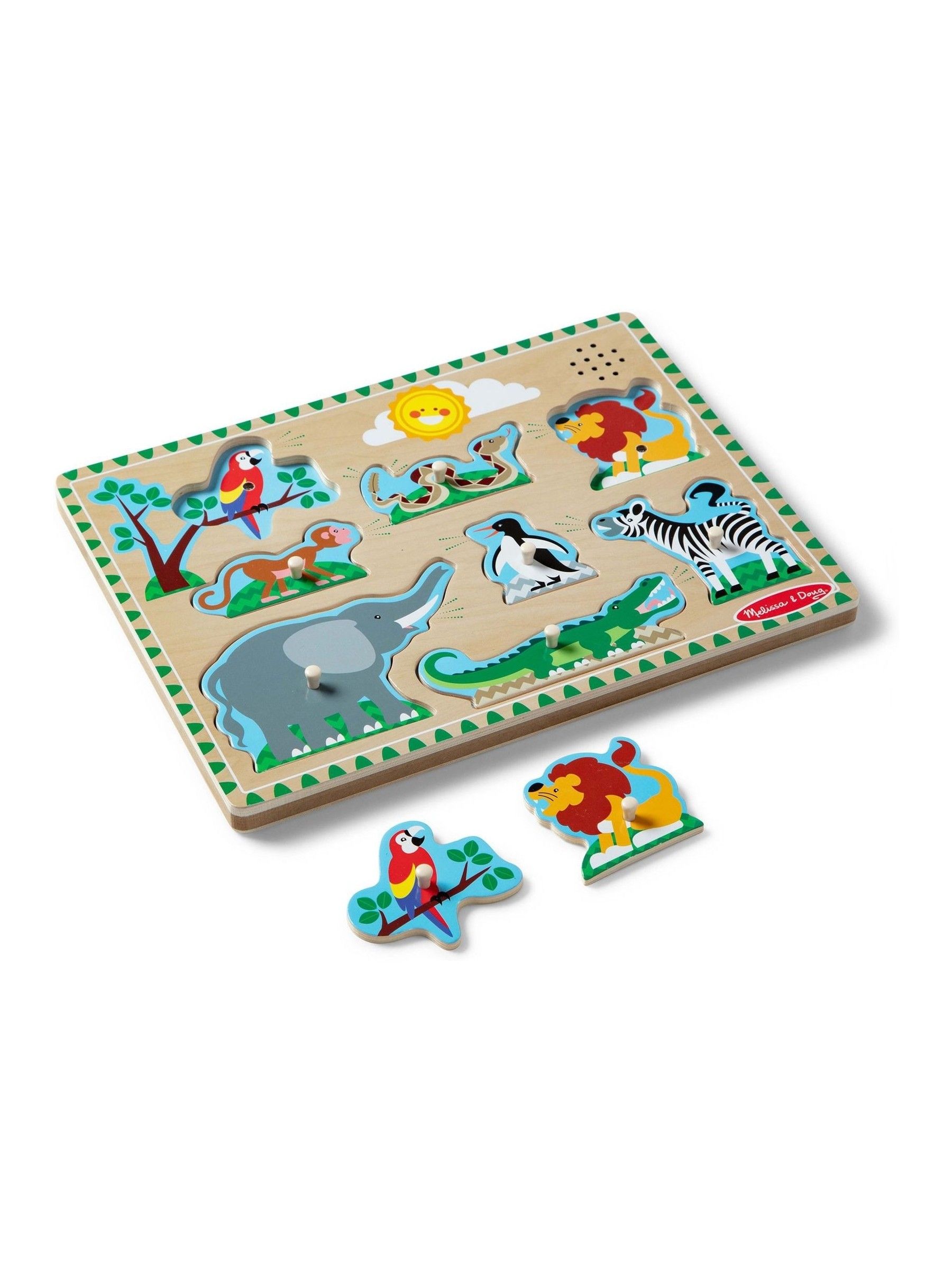 Melissa & Doug No Colour Zoo Animal Sound Puzzle - Image 4 of 9