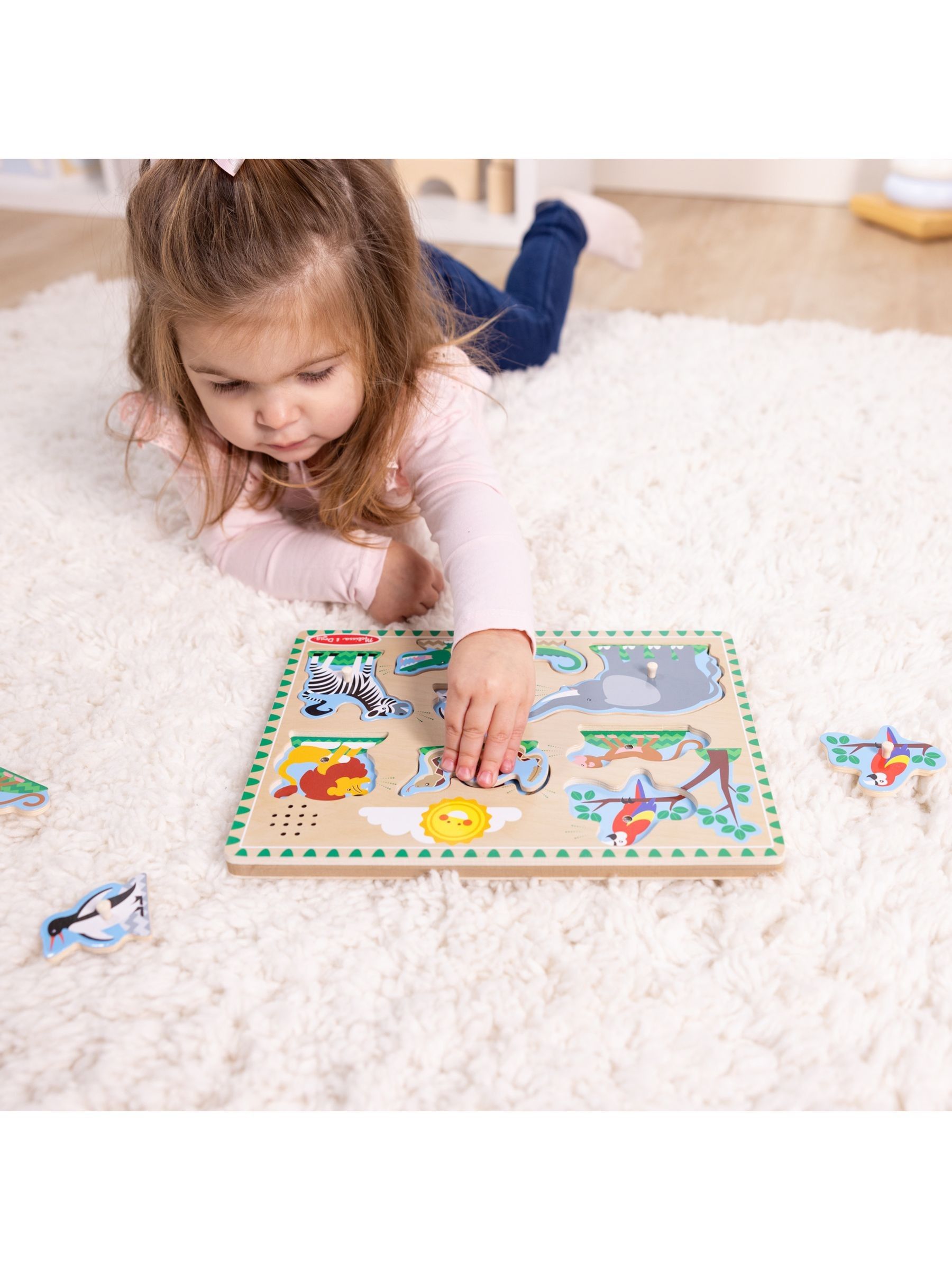 Melissa & Doug No Colour Zoo Animal Sound Puzzle - Image 6 of 9