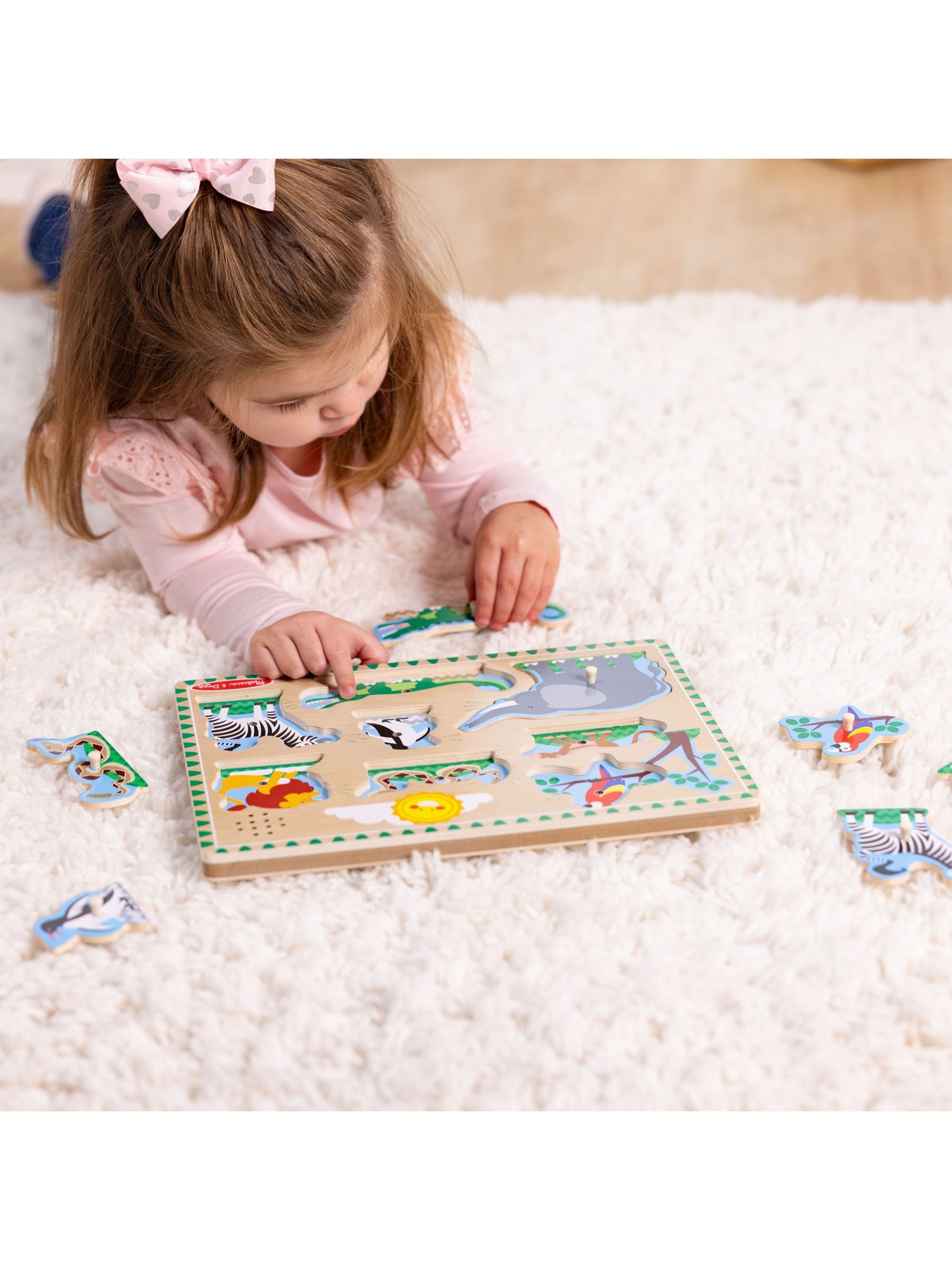 Melissa & Doug No Colour Zoo Animal Sound Puzzle - Image 7 of 9