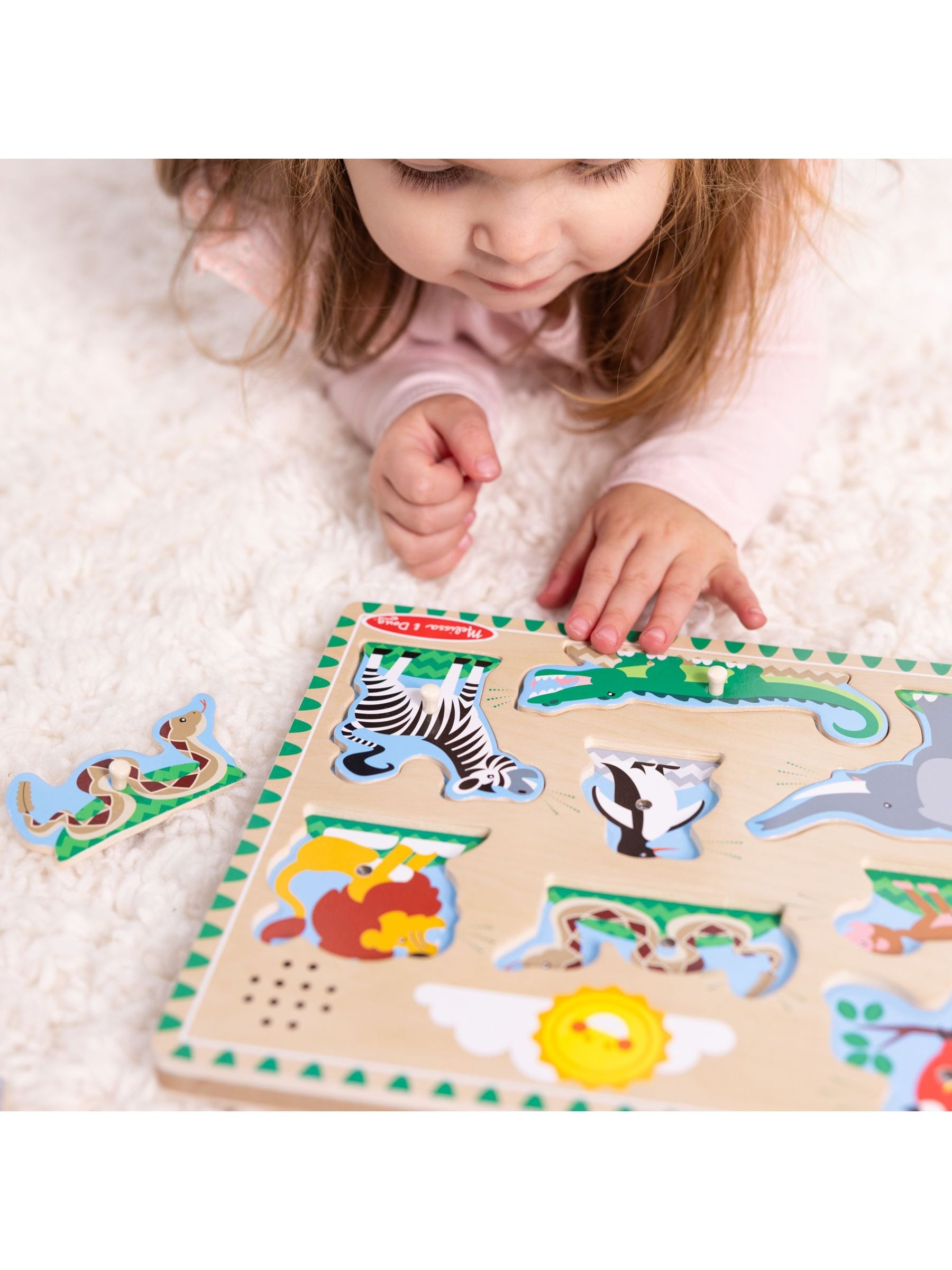 Melissa & Doug No Colour Zoo Animal Sound Puzzle - Image 8 of 9