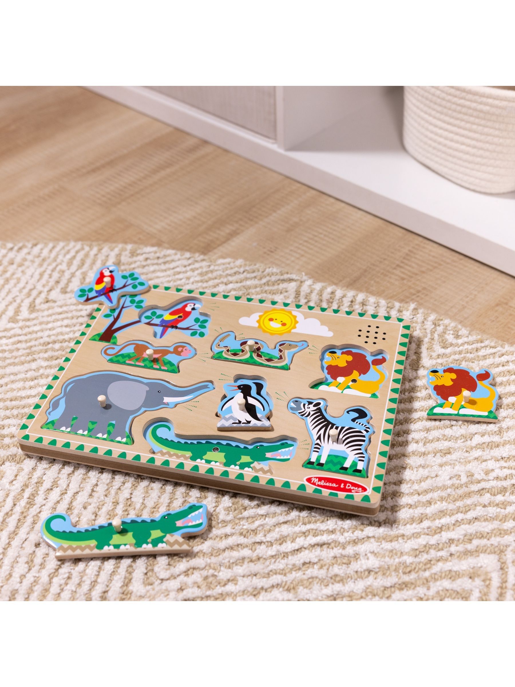Melissa & Doug No Colour Zoo Animal Sound Puzzle - Image 9 of 9