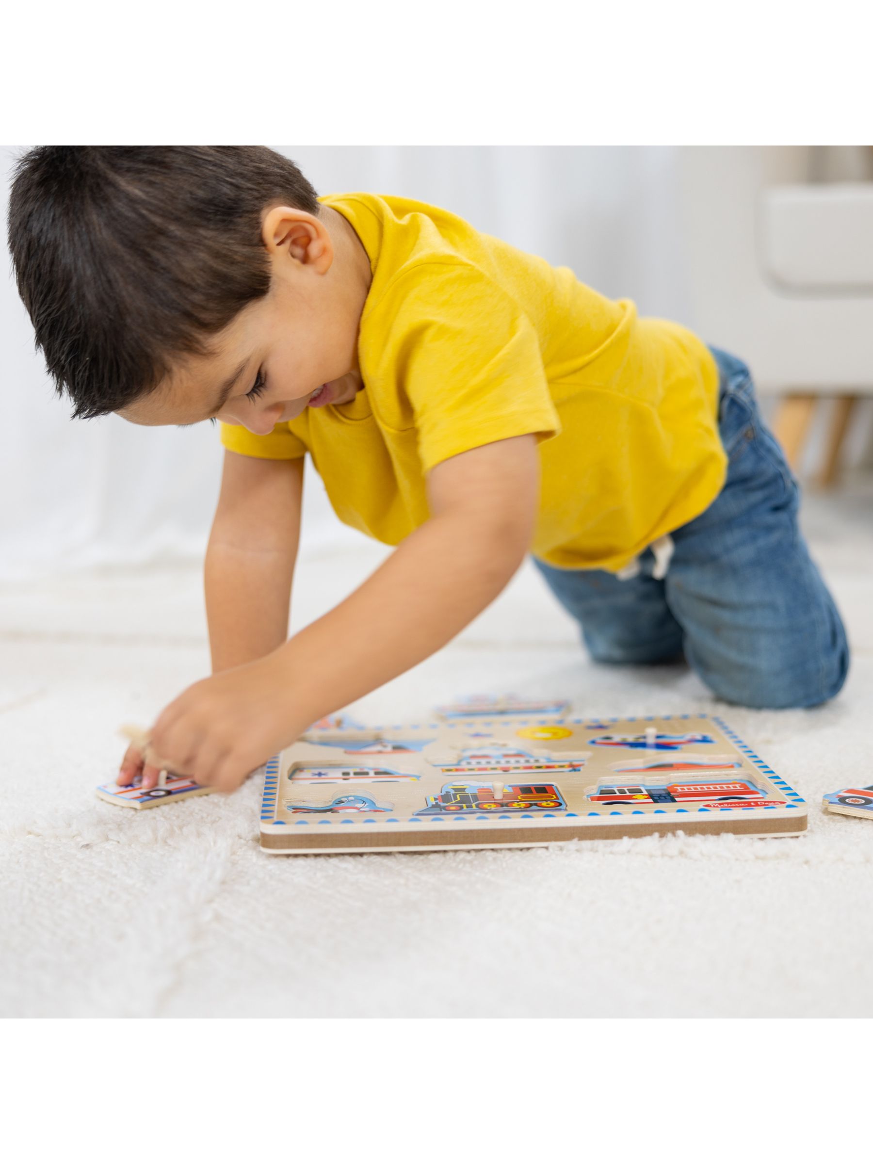 Melissa & Doug No Colour Vehicles Sound Puzzle - 8 Pieces - Image 5 of 9