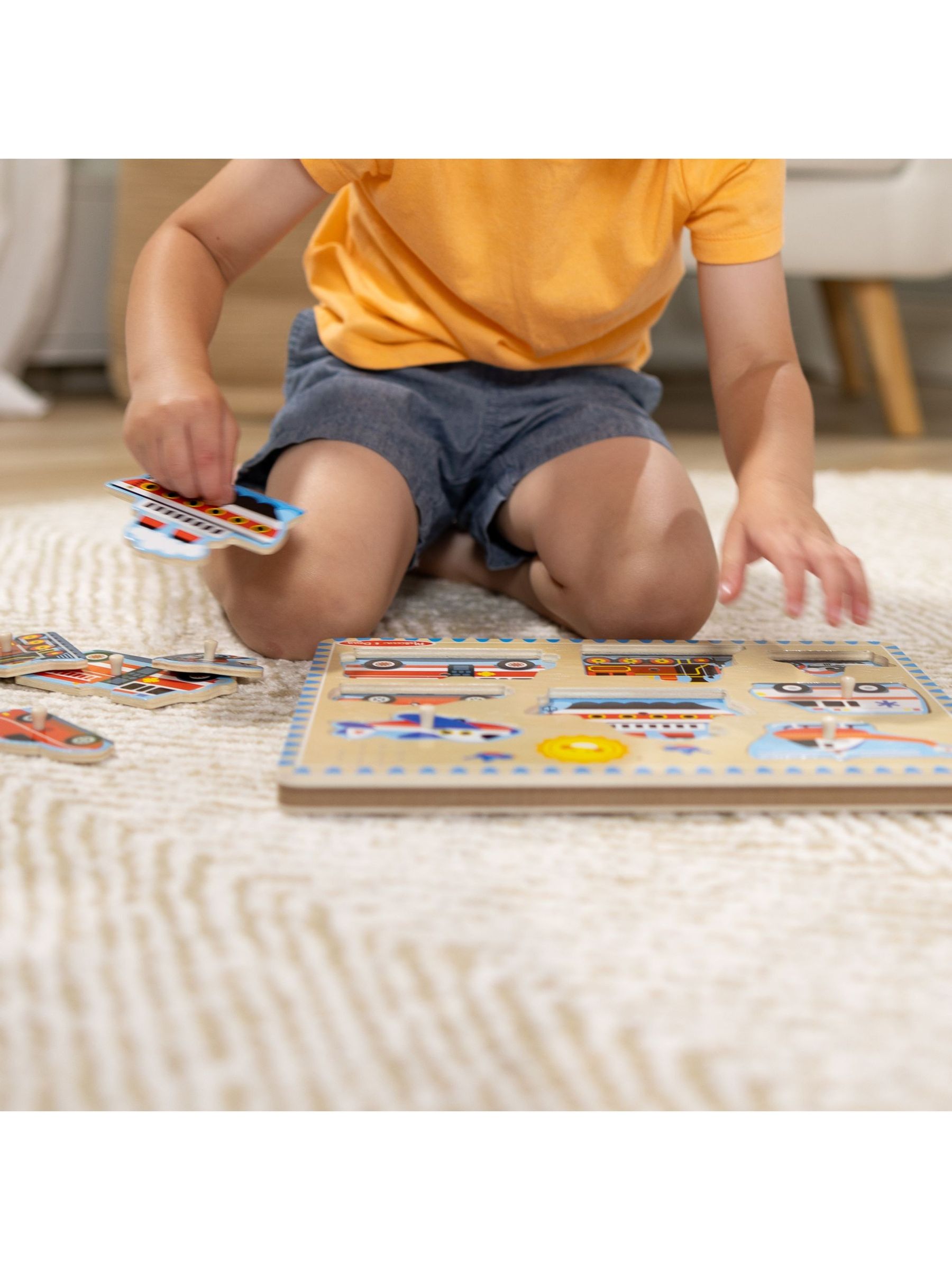 Melissa & Doug No Colour Vehicles Sound Puzzle - 8 Pieces - Image 8 of 9