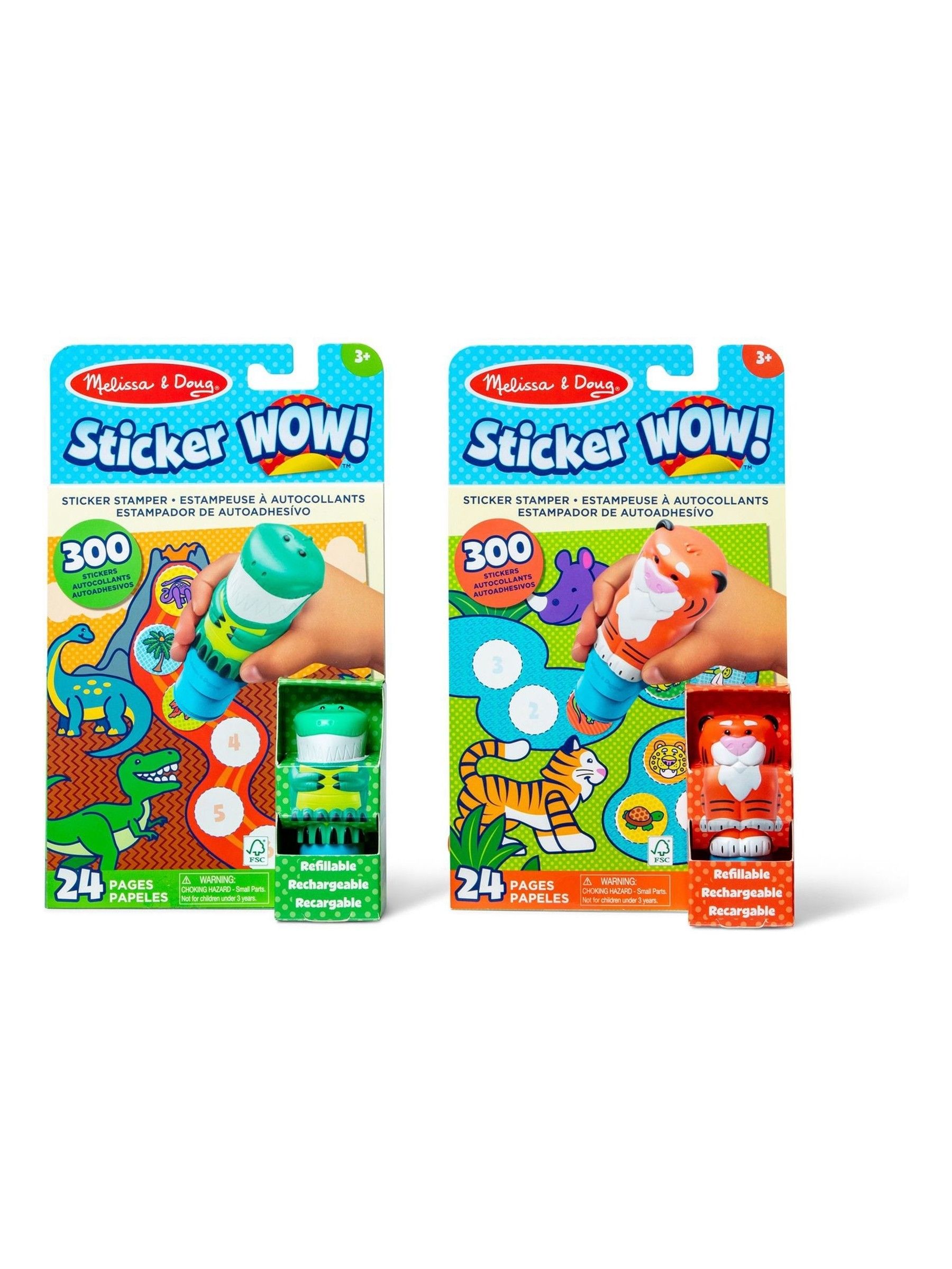 Melissa & Doug Sticker WOW! Dino & Tiger Bundle - Image 1 of 9