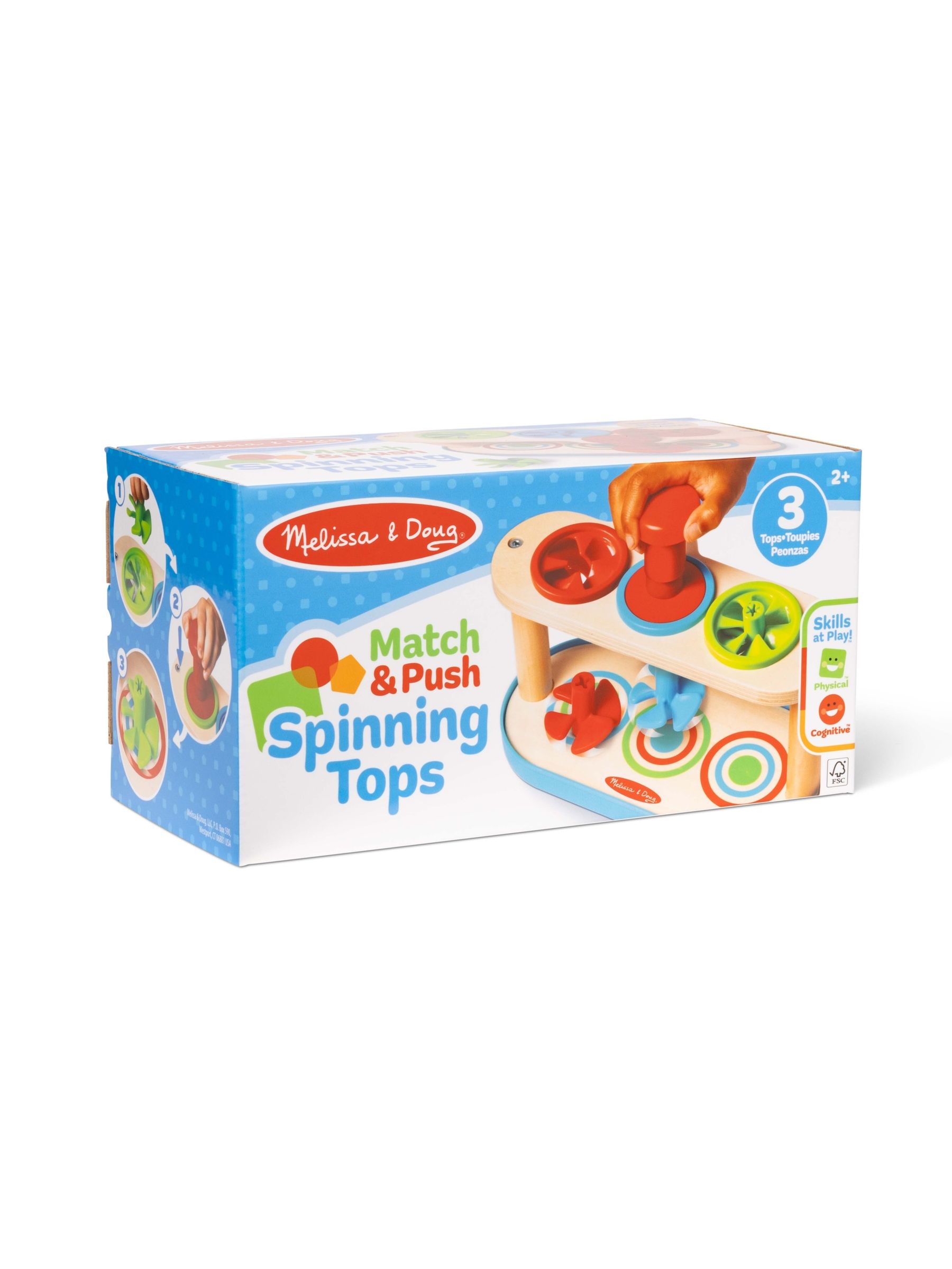 Melissa & Doug No Colour Match & Push Spinning Tops - Image 3 of 9