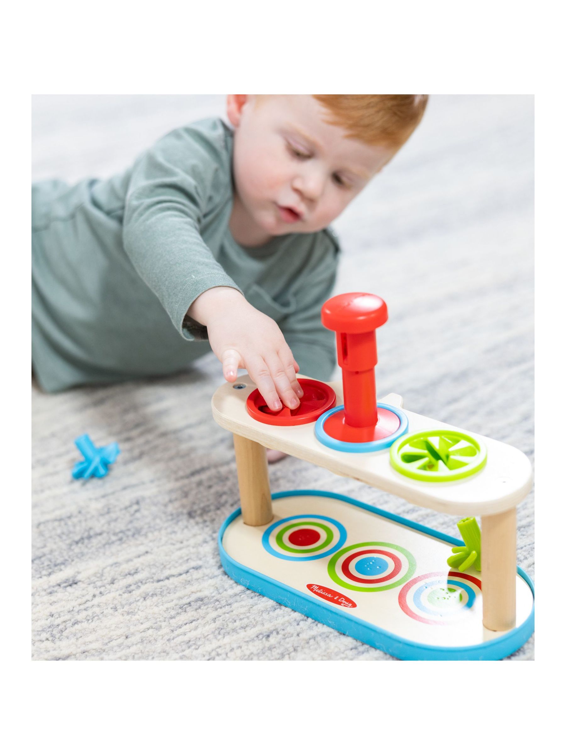 Melissa & Doug No Colour Match & Push Spinning Tops - Image 6 of 9