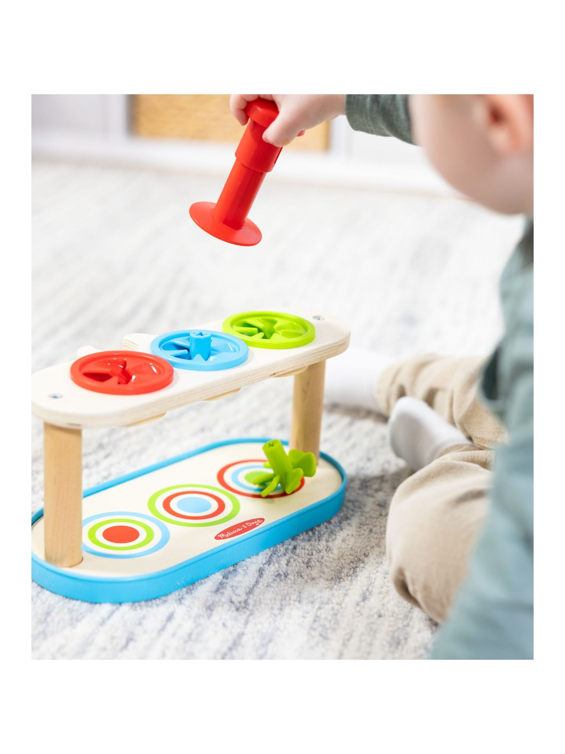 Melissa & Doug No Colour Match & Push Spinning Tops - Image 7 of 9