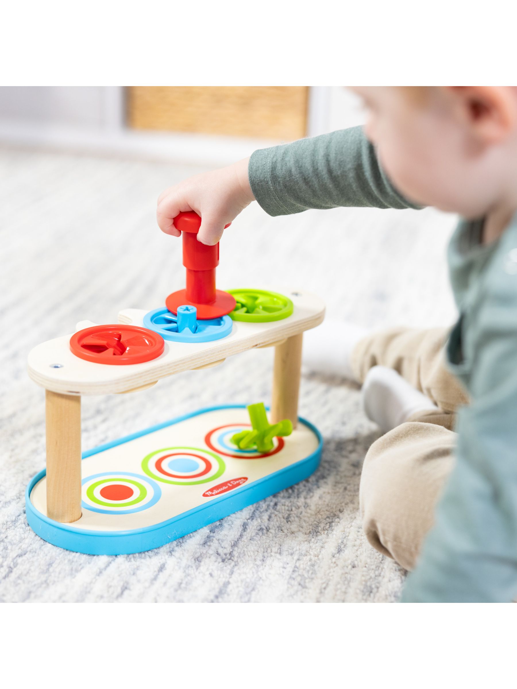 Melissa & Doug No Colour Match & Push Spinning Tops - Image 8 of 9