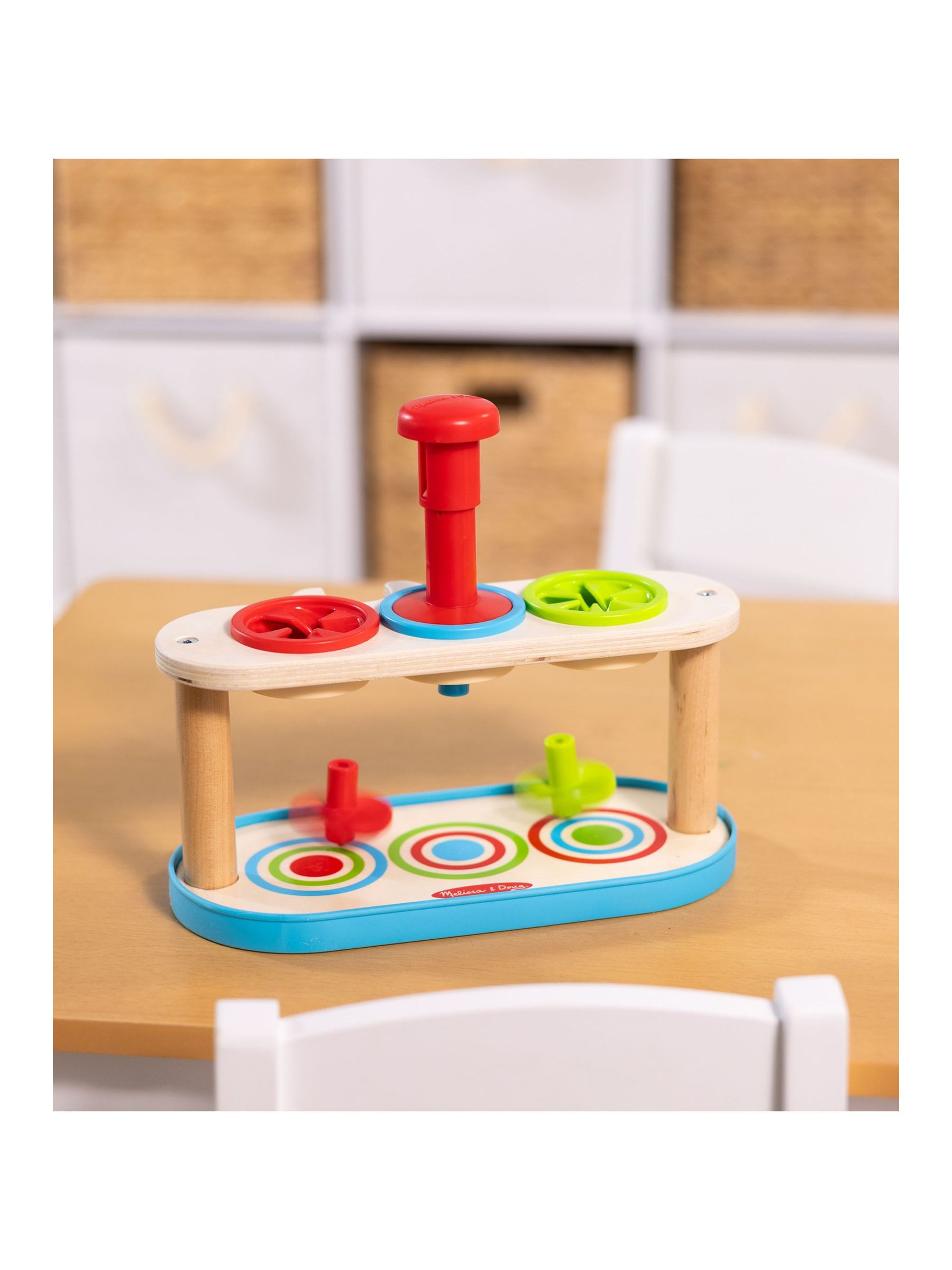 Melissa & Doug No Colour Match & Push Spinning Tops - Image 9 of 9