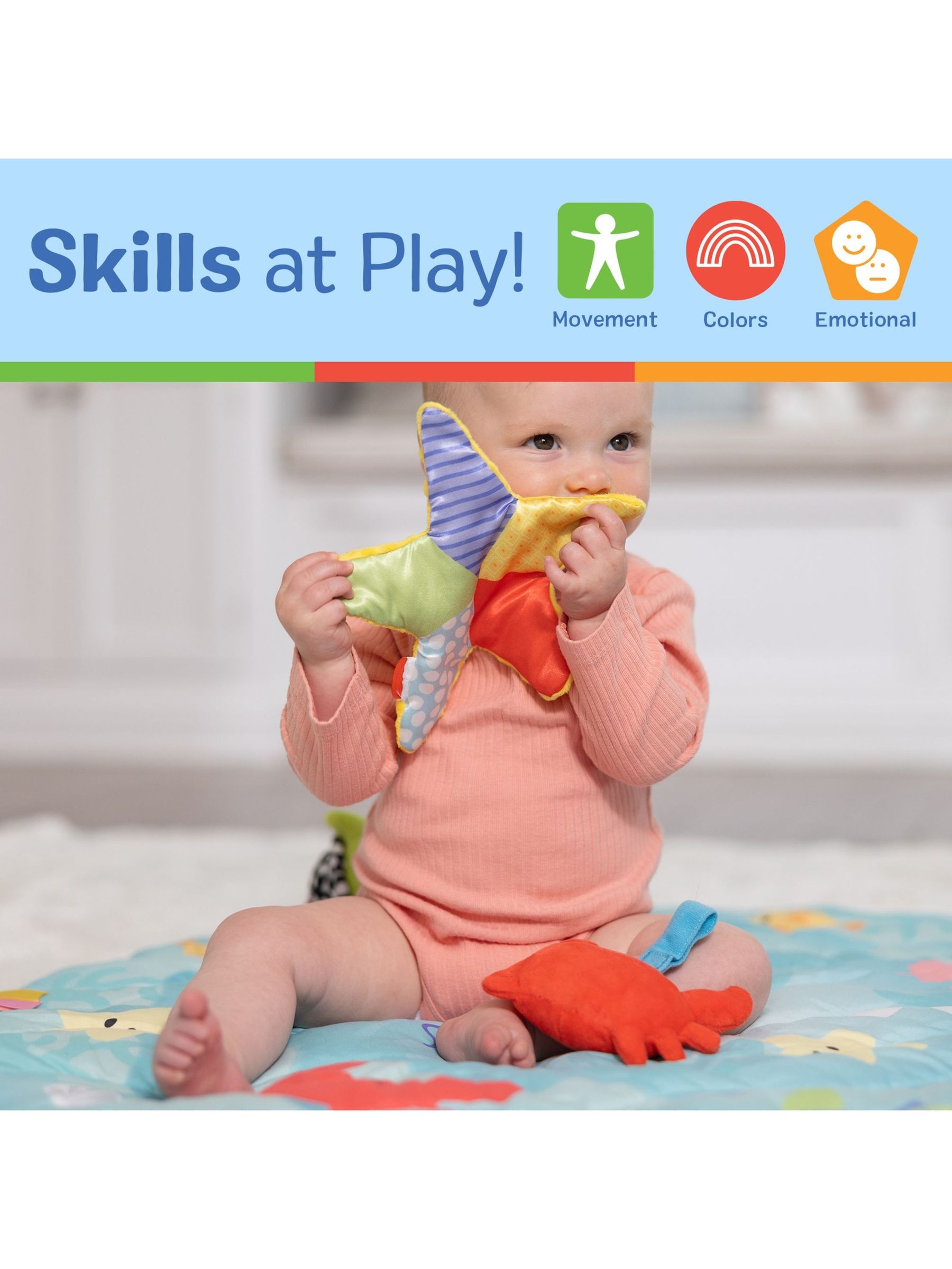Melissa & Doug No Colour Ocean Easy-Fold Play Gym - Image 5 of 9