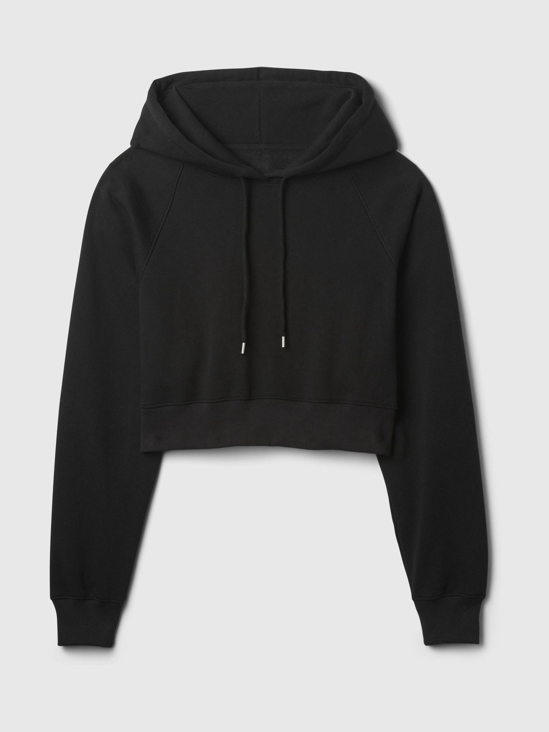 Black Vintage Soft Cropped Hoodie - Image 3 of 3
