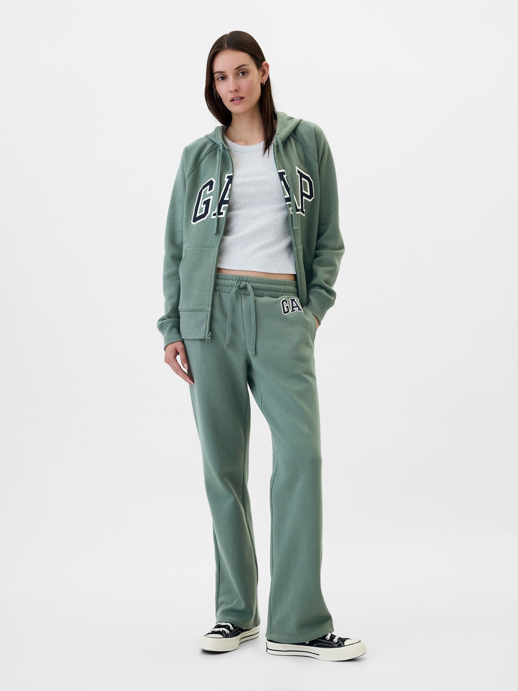 Green Logo Straight Leg Joggers - Image 3 of 5